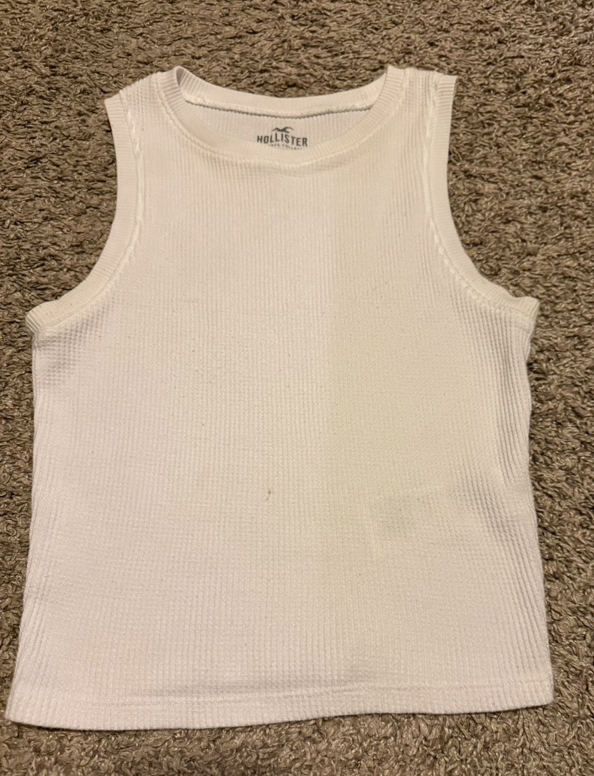 Hollister Hollister White Ribbed Tank Top – Women’s Size S Size S / US 4 / IT 40 - 1 Thumbnail