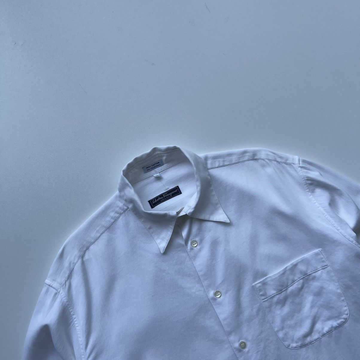 Salvatore Ferragamo Salvatore Ferragamo Pocket Cotton Button Ups Vintage Shirt Size US M / EU 48-50 / 2 - 2 Thumbnail
