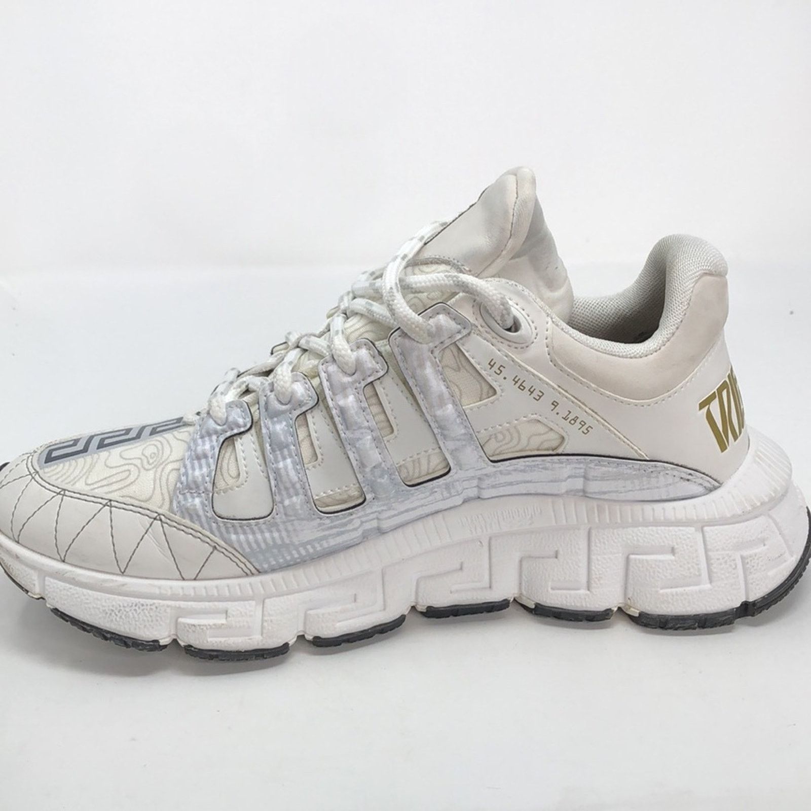 Versace Versace Womens Trigreca Bianco Oro DST539G Sneakers -Size 39 Size US 9 / IT 39 - 4 Thumbnail