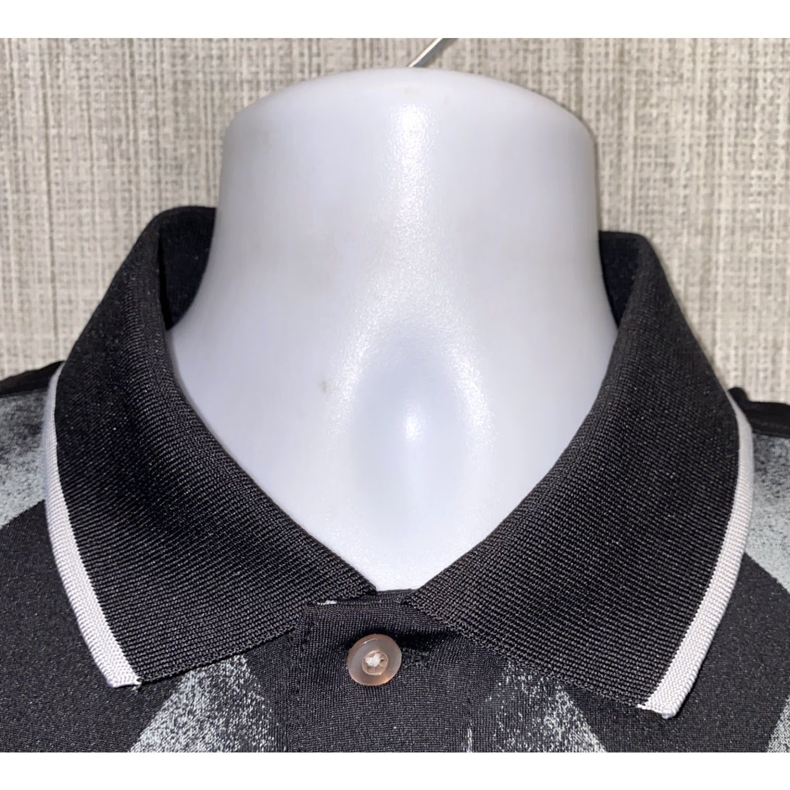 Vintage Freefall Polo Shirt Geometric Print Golf Black Gray Mens Size L Size US L / EU 52-54 / 3 - 3 Thumbnail