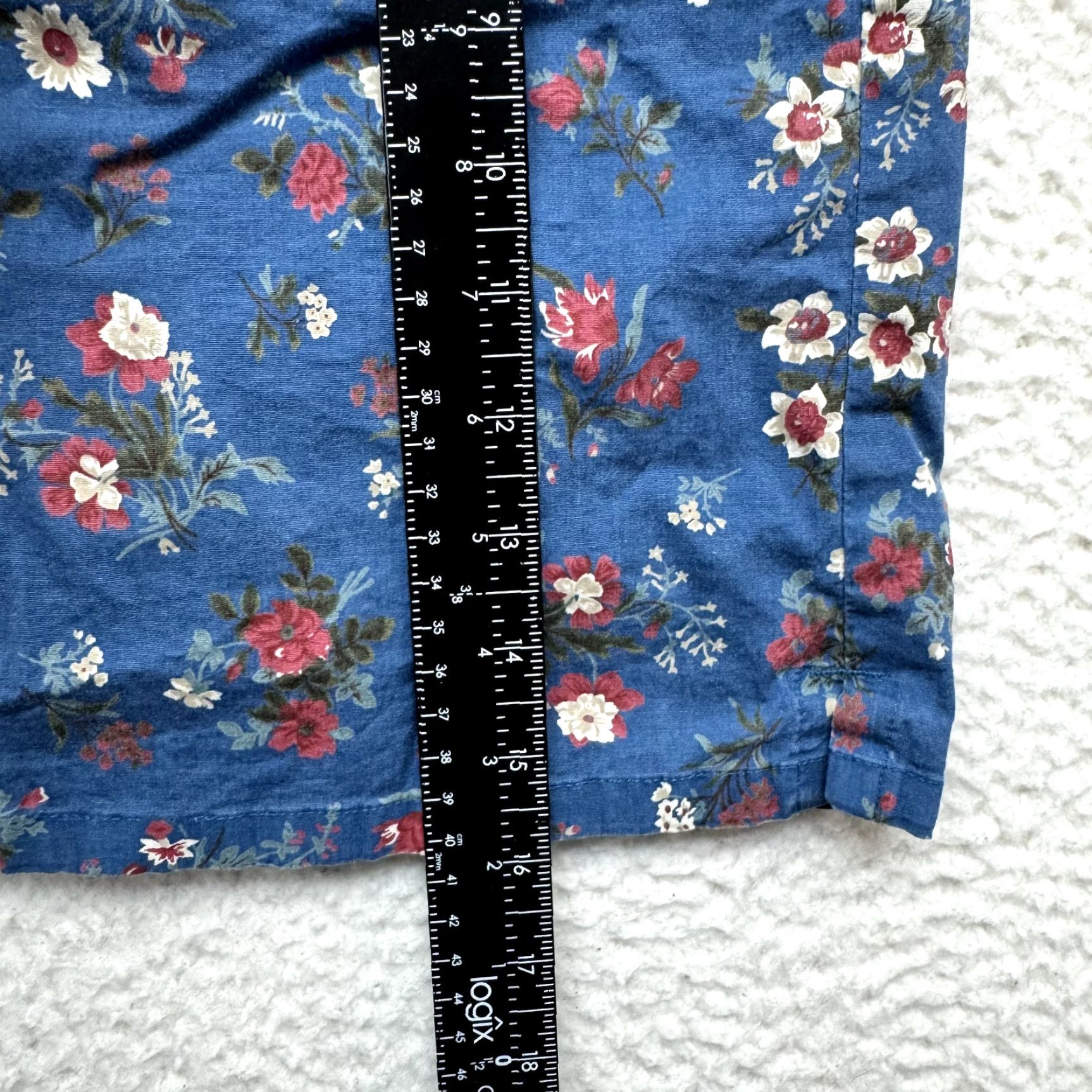 Ralph Lauren VINTAGE Ralph Lauren Mini Skirt 6 27 Medium Blue Ditsy Floral 70s Western Boho Mens Girls Womens Size 28" / US 6 / IT 42 - 6 Thumbnail