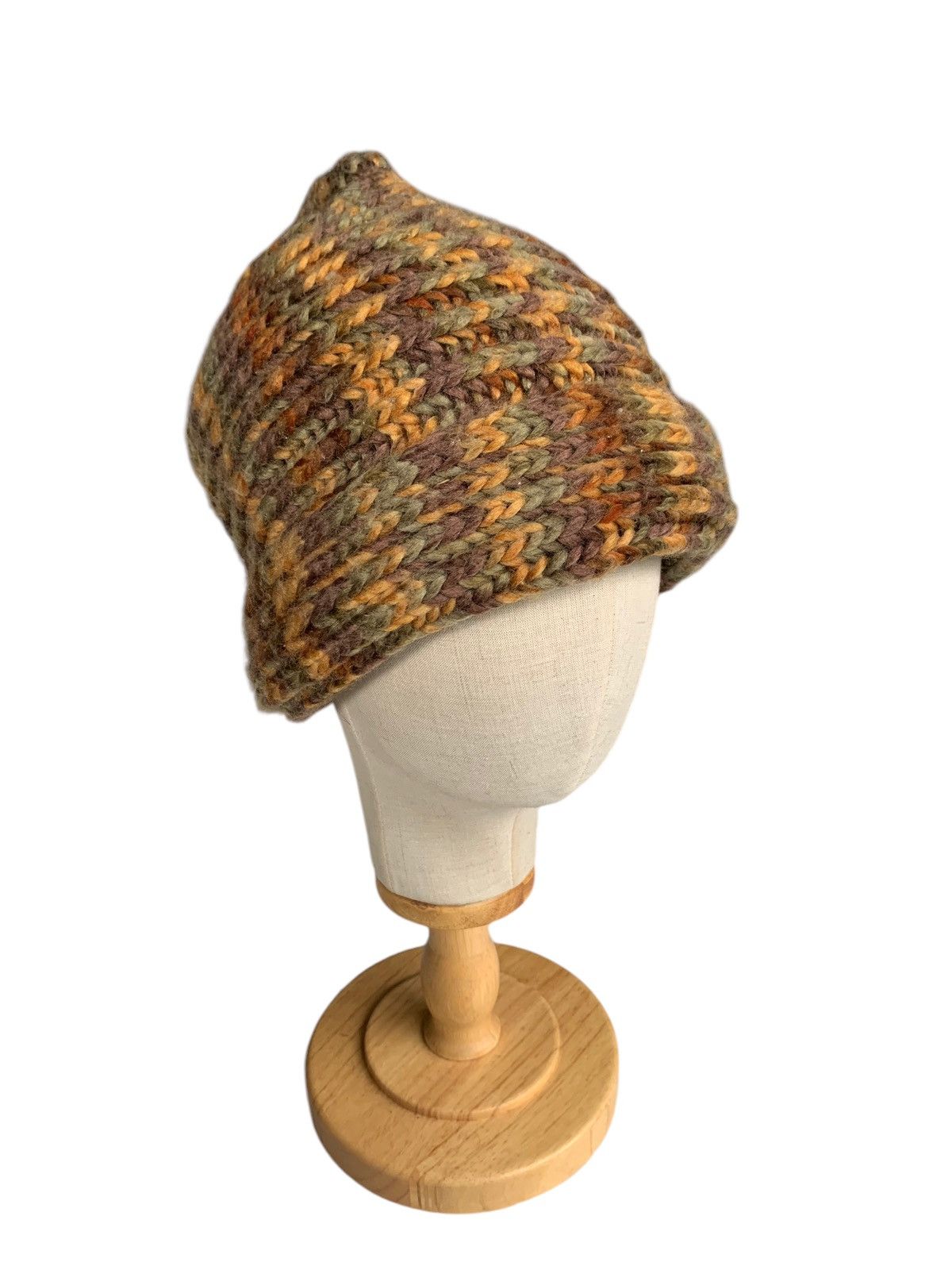Japanese Brand × Kapital × Vintage Multicolour Crochet knit Wool Rare Hairy long Beanie hats Size ONE SIZE - 3 Thumbnail