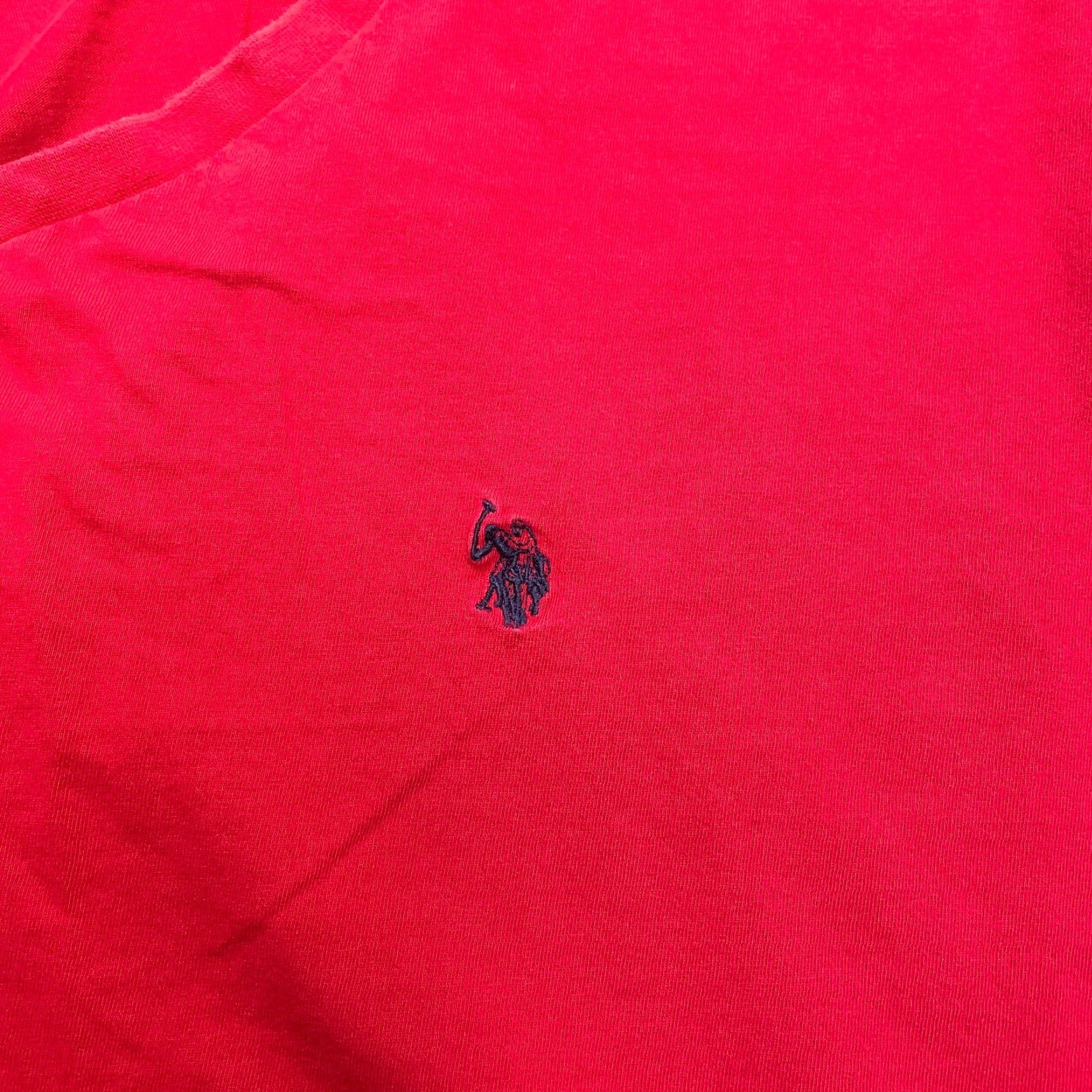 Vintage US Polo Assn. Shirt Mens 2XL Red Solid Short Sleeve V Neck Cotton Logo Size US XXL / EU 58 / 5 - 3 Thumbnail