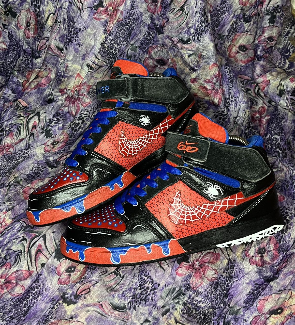 Nike 🕷️ Custom Nike SB Dunk Mid NikeiD Spider-Man Y2K Vintage EU42 Size US 8.5 / EU 41-42 - 2 Thumbnail