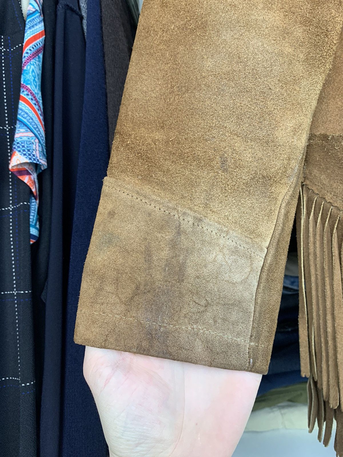 Cowboy Equipment × Vintage Vtg K-Bar-Z Ranchwear by Pyramid Cowboy Flanged Suede Jacket Size US L / EU 52-54 / 3 - 5 Thumbnail