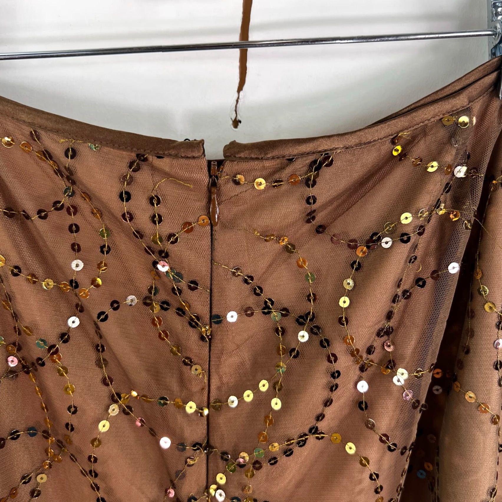 Vintage VINTAGE Muse Pants Womens Size 12 Brown 32x31 Sequin Geometric Lined 31 Inseam Size 34" / US 12 / IT 48 - 6 Thumbnail