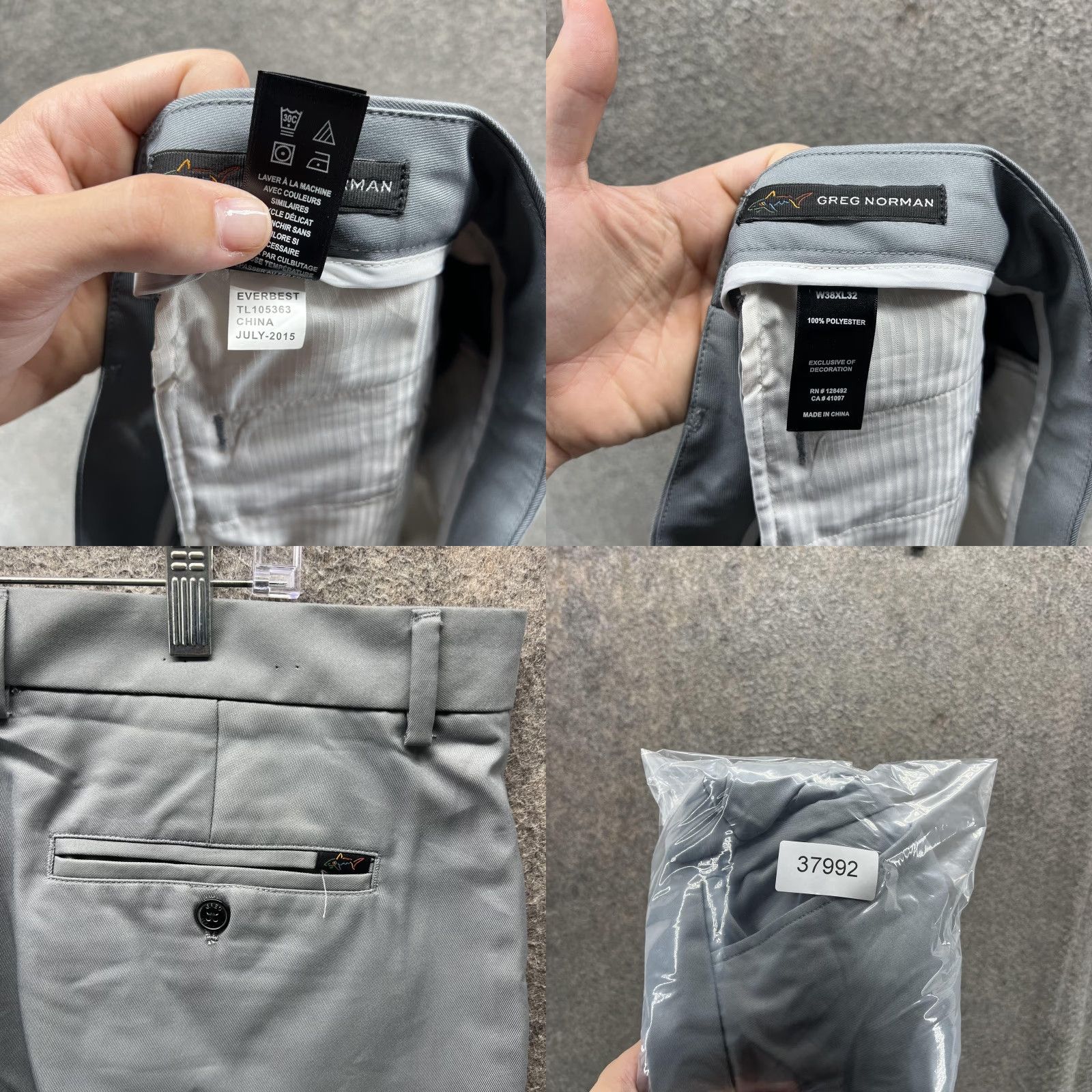 Vintage Greg Norman Pants Mens 38x32 Gray Dress Flat Front Polyester Golf Performance Pants Mens 38 Gray Size US 38 / EU 54 - 8 Thumbnail