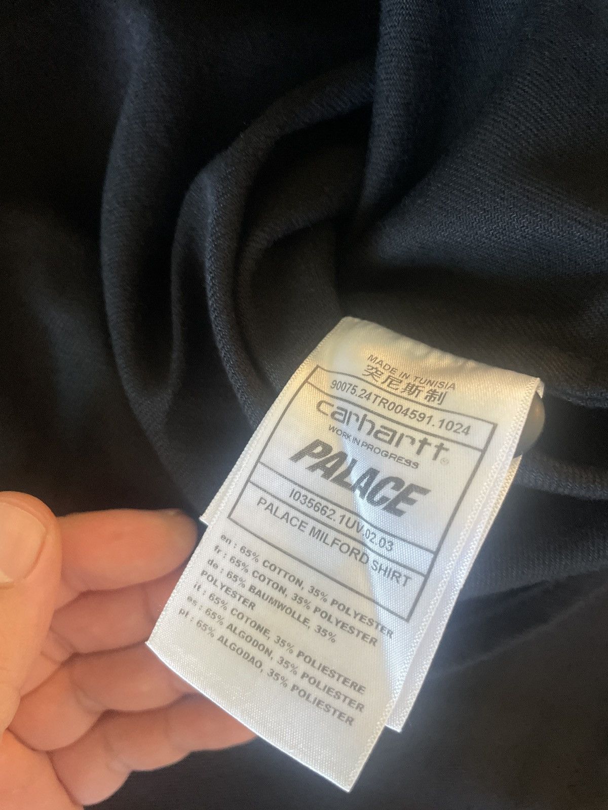 Carhartt Wip × Palace Palace x Carhartt Wip Black Milford Shirt Size US L / EU 52-54 / 3 - 8 Thumbnail