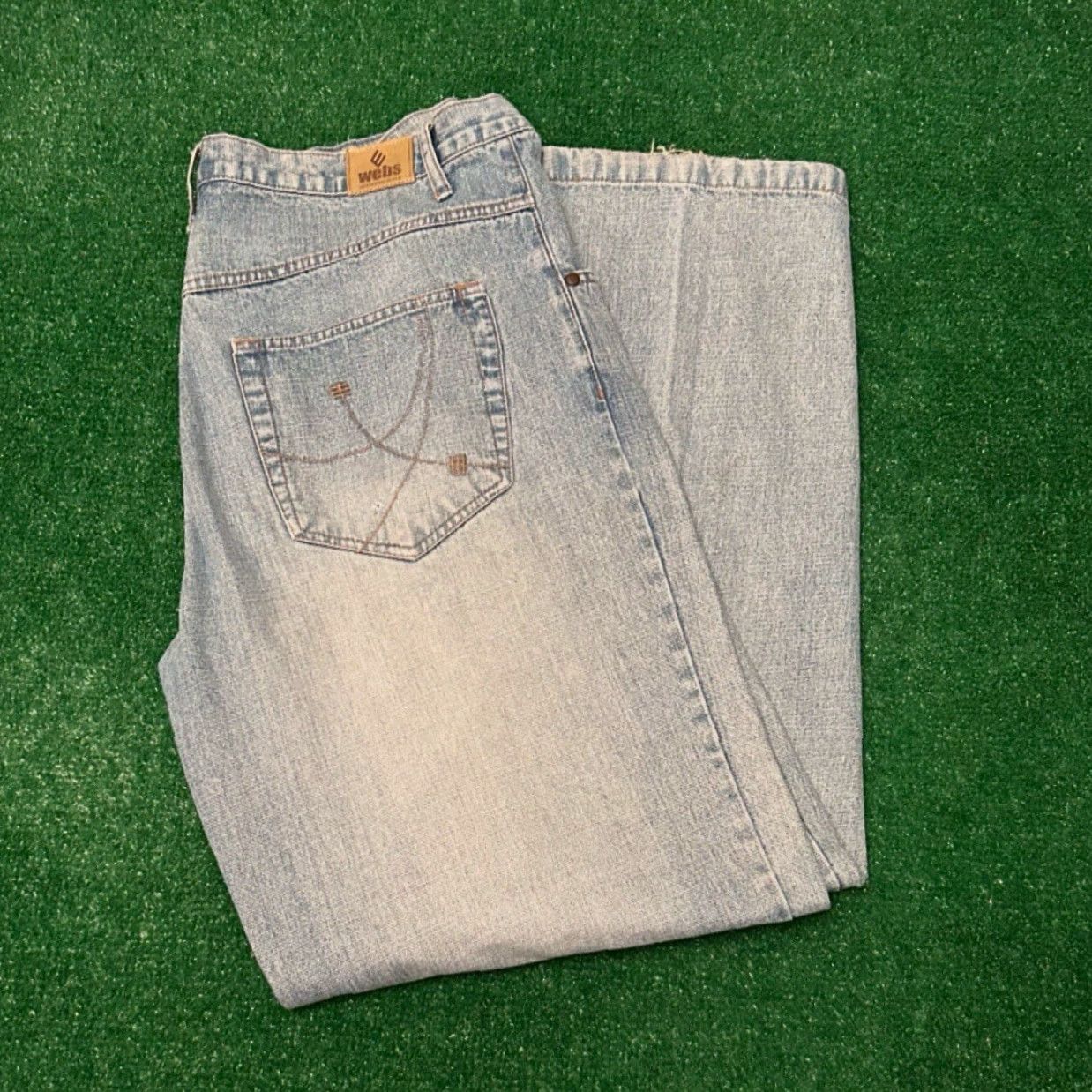 Enyce VINTAGE Enyce Webs Baggy Grunge Jeans VTG Mens Size 40 Light Wash 34 Inseam Denim Relaxed Wide-Leg Skatewear Hip Hop Y2K Webs Baggy Jeans Size US 40 / EU 56 - 5 Thumbnail