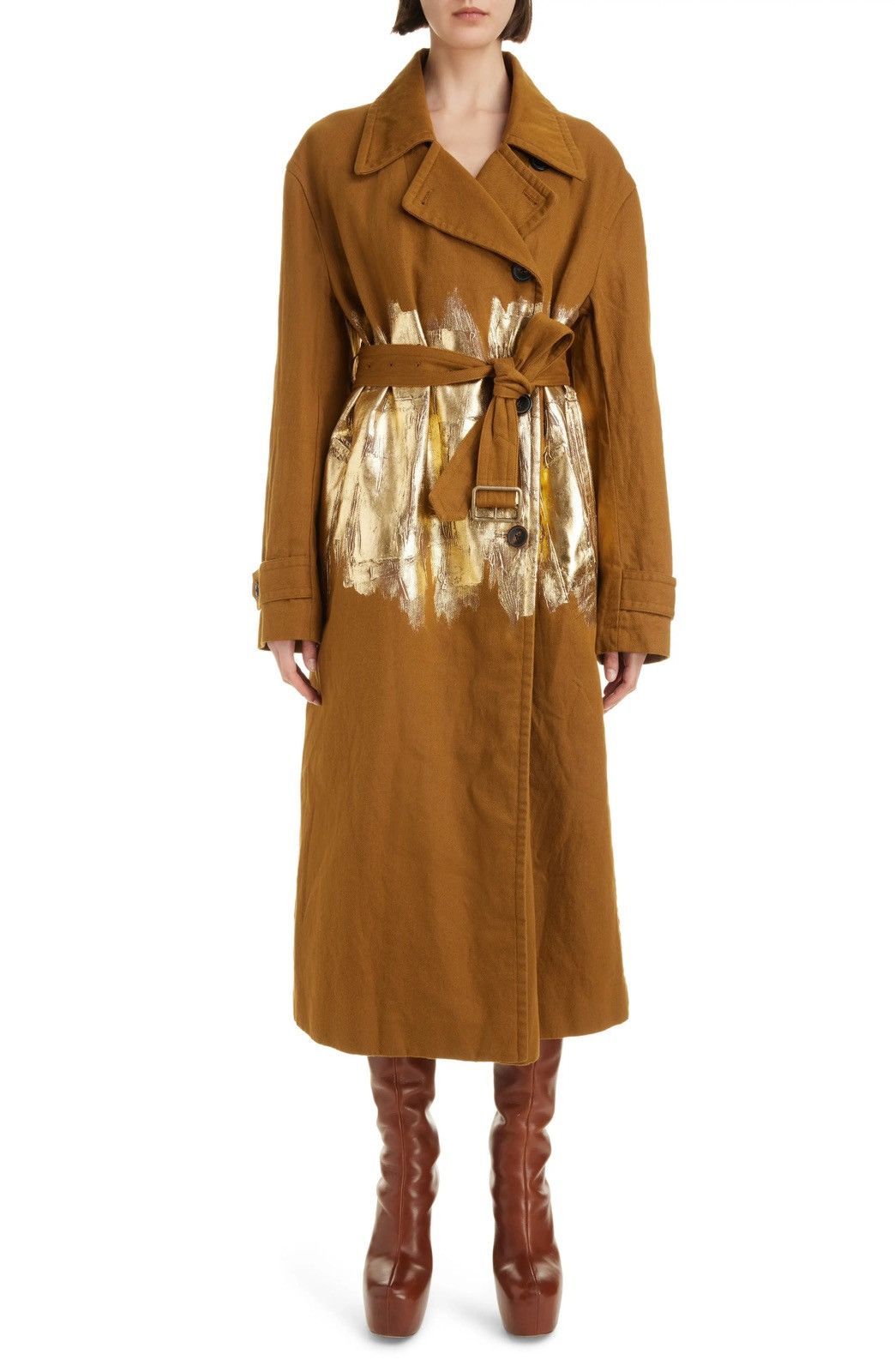 Dries Van Noten Dries Van Noten FW23 Ronas Hand Painted Foul Trench Coat Size M / US 6-8 / IT 42-44 - 7 Thumbnail