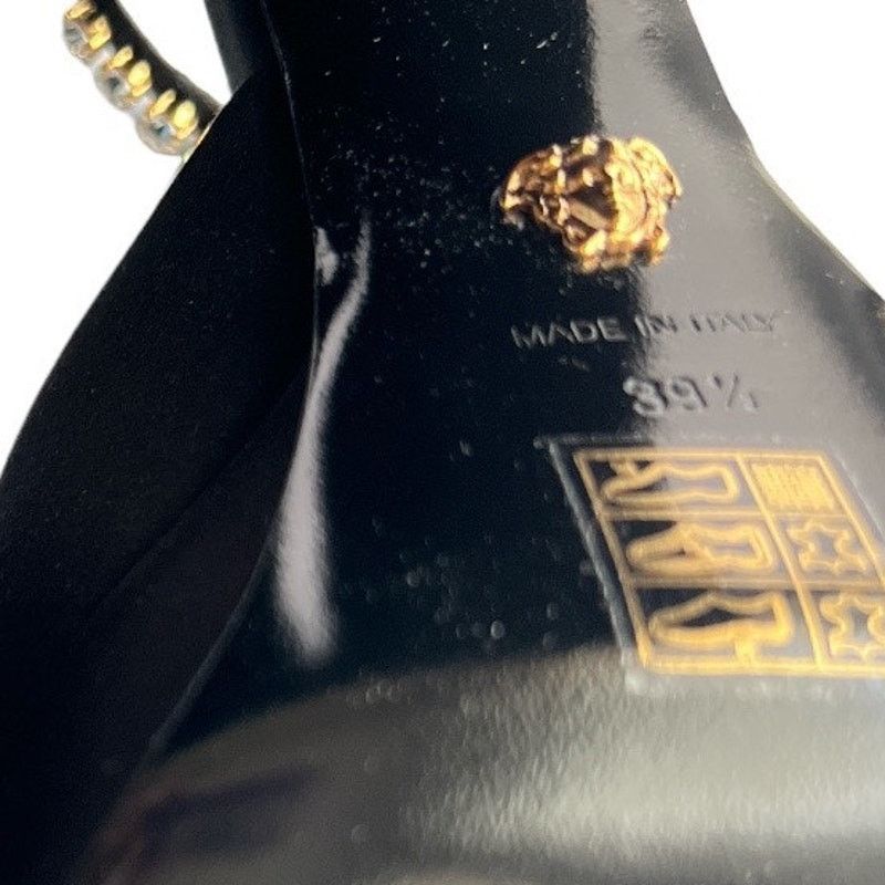 Versace VERSACE Black Satin Embellishments Pump Shoes, IT39.5/US9 Size US 9.5 / IT 39.5 - 15 Thumbnail