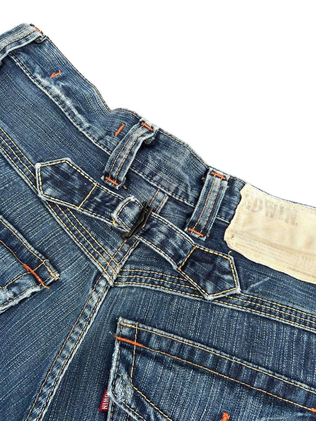 Kapital Flare Vintage Edwin Buckle Back Distressed Denim Jeans Size US 31 - 3 Thumbnail
