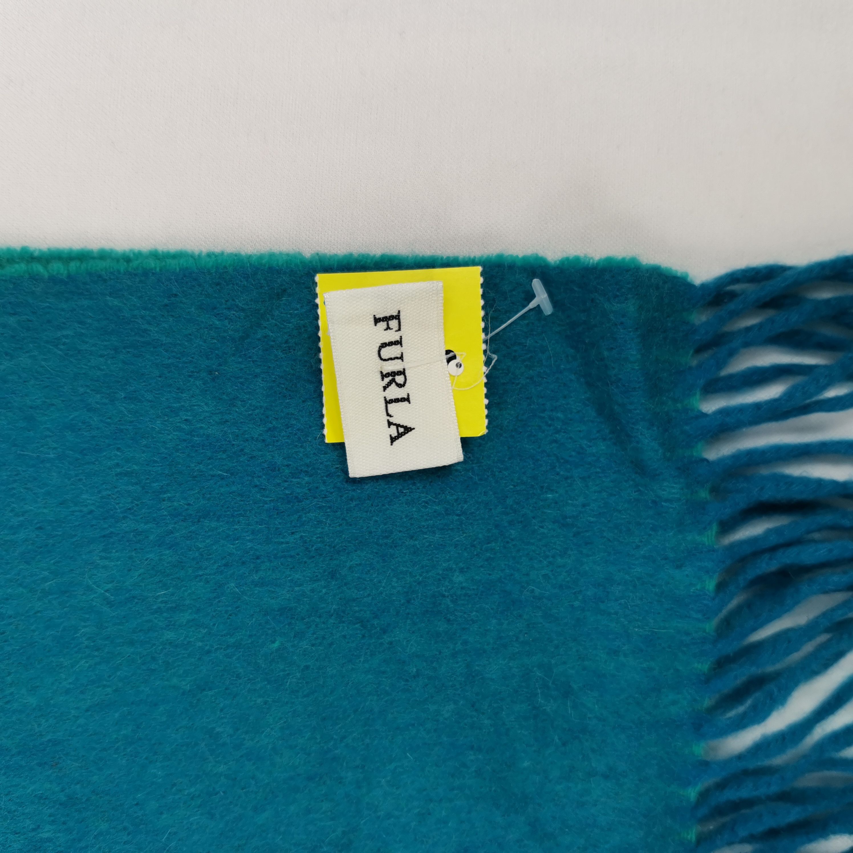 Japanese Brand Vintage FURLA Wool Scarf Muffler Fringe Scarves Size ONE SIZE - 4 Thumbnail