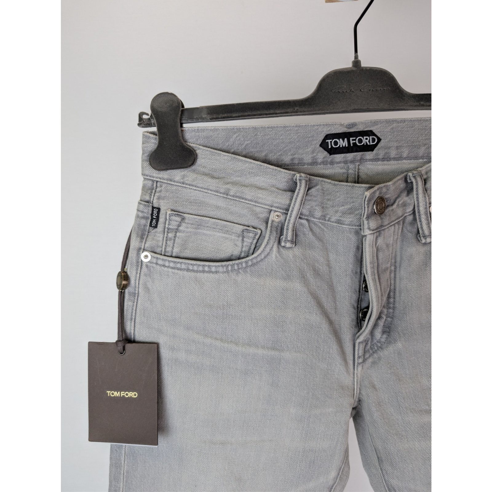 Tom Ford o1rshd1 Slim-Fit Denim Jeans in Pale Grey Size US 29 - 6 Thumbnail