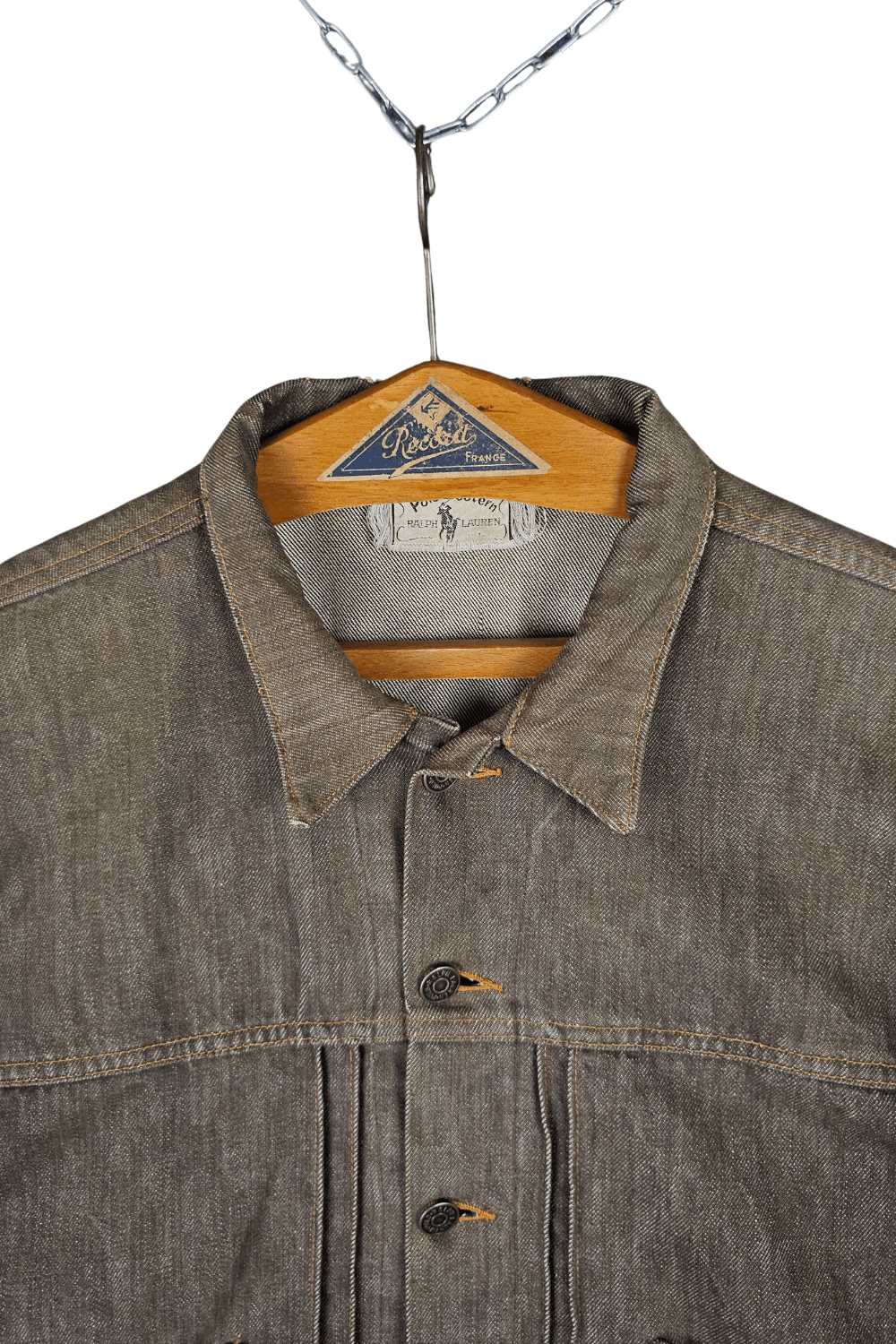 Polo Ralph Lauren 1987 RL “Polo Western” Pleated Trucker – Sulfur Brown Denim Size US L / EU 52-54 / 3 - 14 Thumbnail