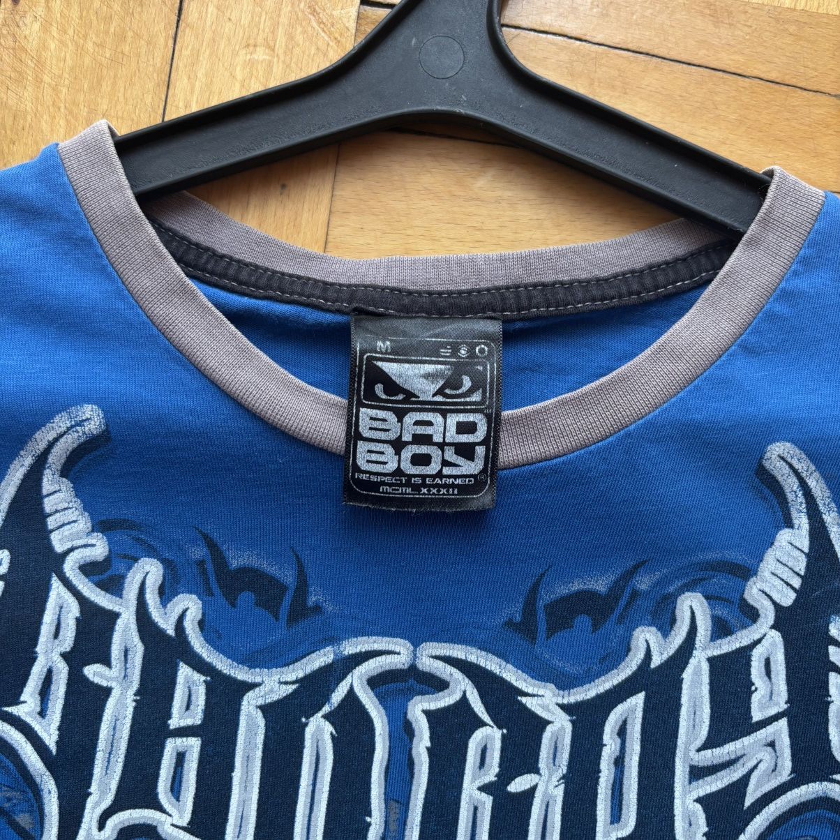 If Six Was Nine Vintage Y2K Bad Boy MMA Horde Demon Graphic Ringer Tee Blue Size US M / EU 48-50 / 2 - 5 Thumbnail
