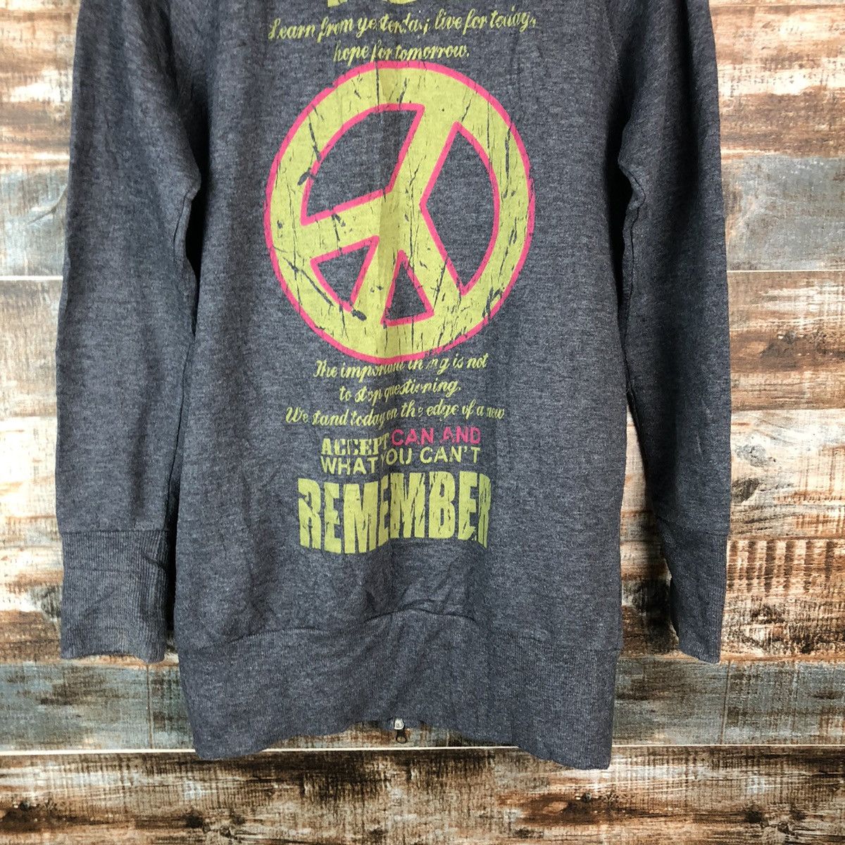 Japanese Brand Colza The World Remember Grey Hoodie #A2028 Size M / US 6-8 / IT 42-44 - 15 Thumbnail