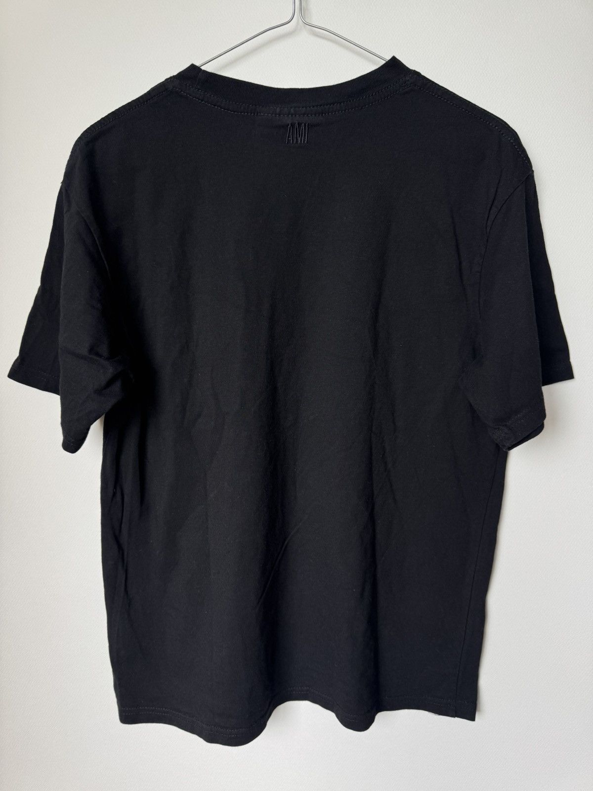 AMI Ami Heart Patch Black T-Shirt Size US M / EU 48-50 / 2 - 2 Thumbnail