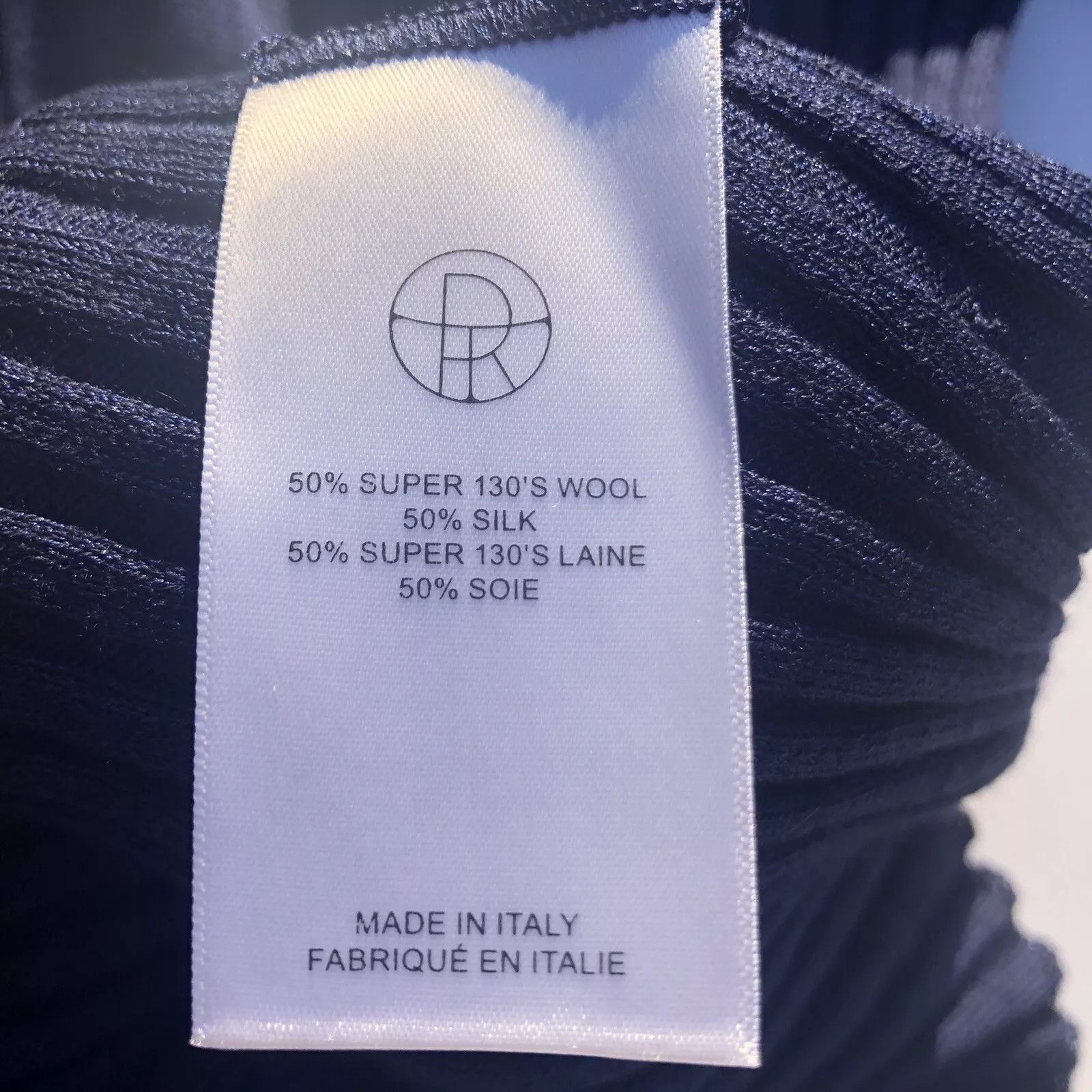 The Row The Row Inga Scarf-Neck Wool Silk Sweater Navy Size M $1200 Size M / US 6-8 / IT 42-44 - 5 Thumbnail