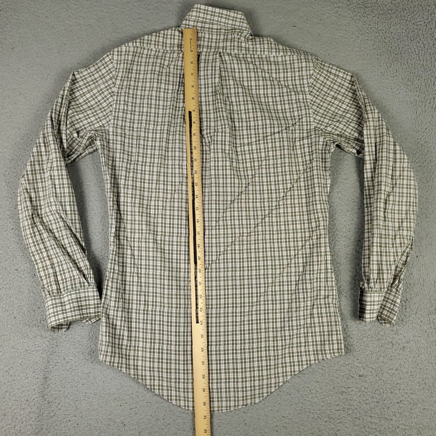 VINTAGE Brooks Brothers Shirt Men Small Plaid Cotton Slim Fit Button-Down  Non-Iron Dress Shirt