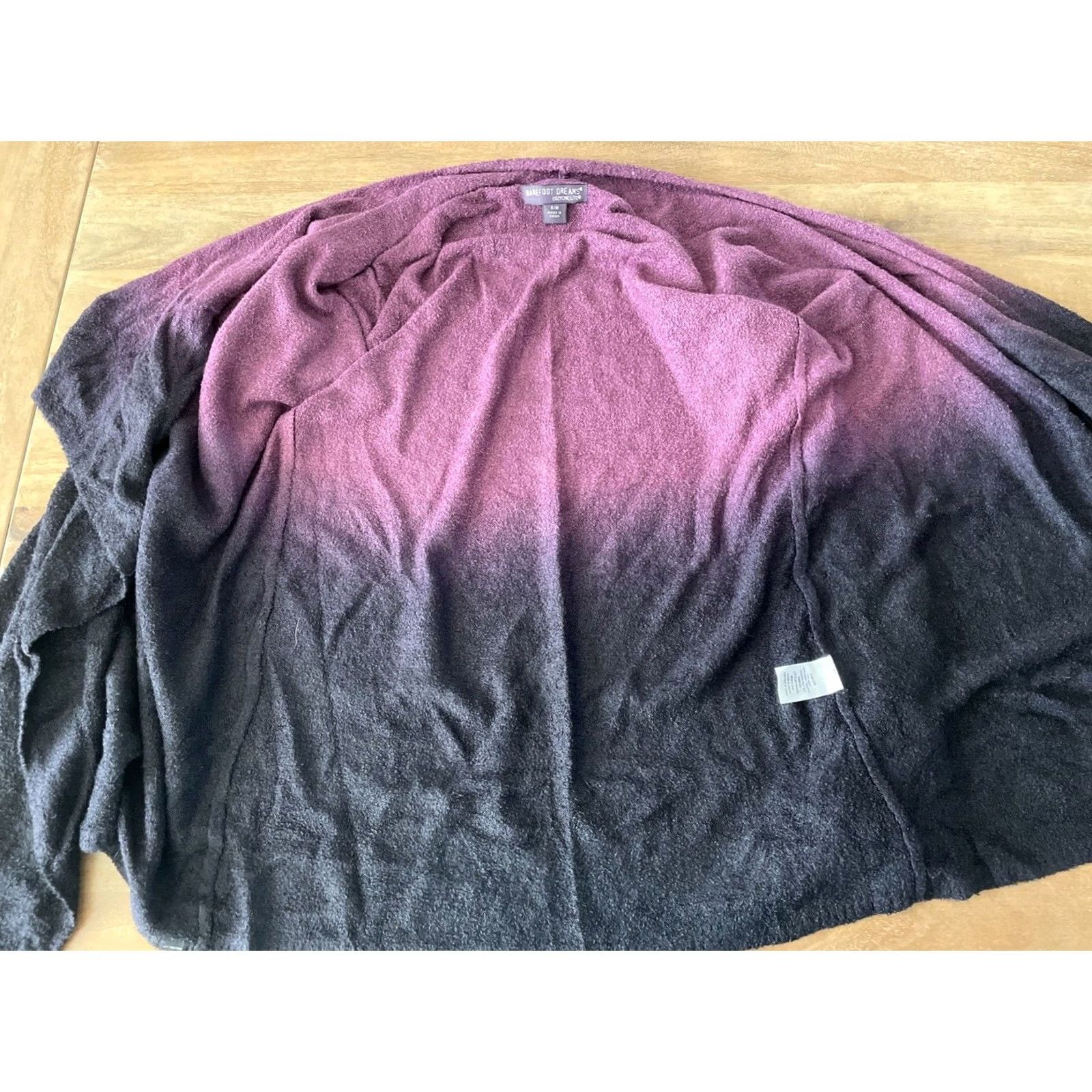Vintage Barefoot Dreams Cozychic Lite Wrap Sweater Purple Ombre Long Sleeve Size S/M Size S / US 4 / IT 40 - 2 Thumbnail