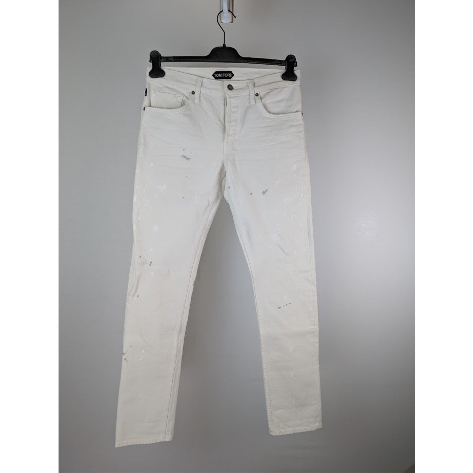 Tom Ford o1rshd1 Denim Slim Jeans in Aged Gum White Size US 36 / EU 52 - 2 Thumbnail