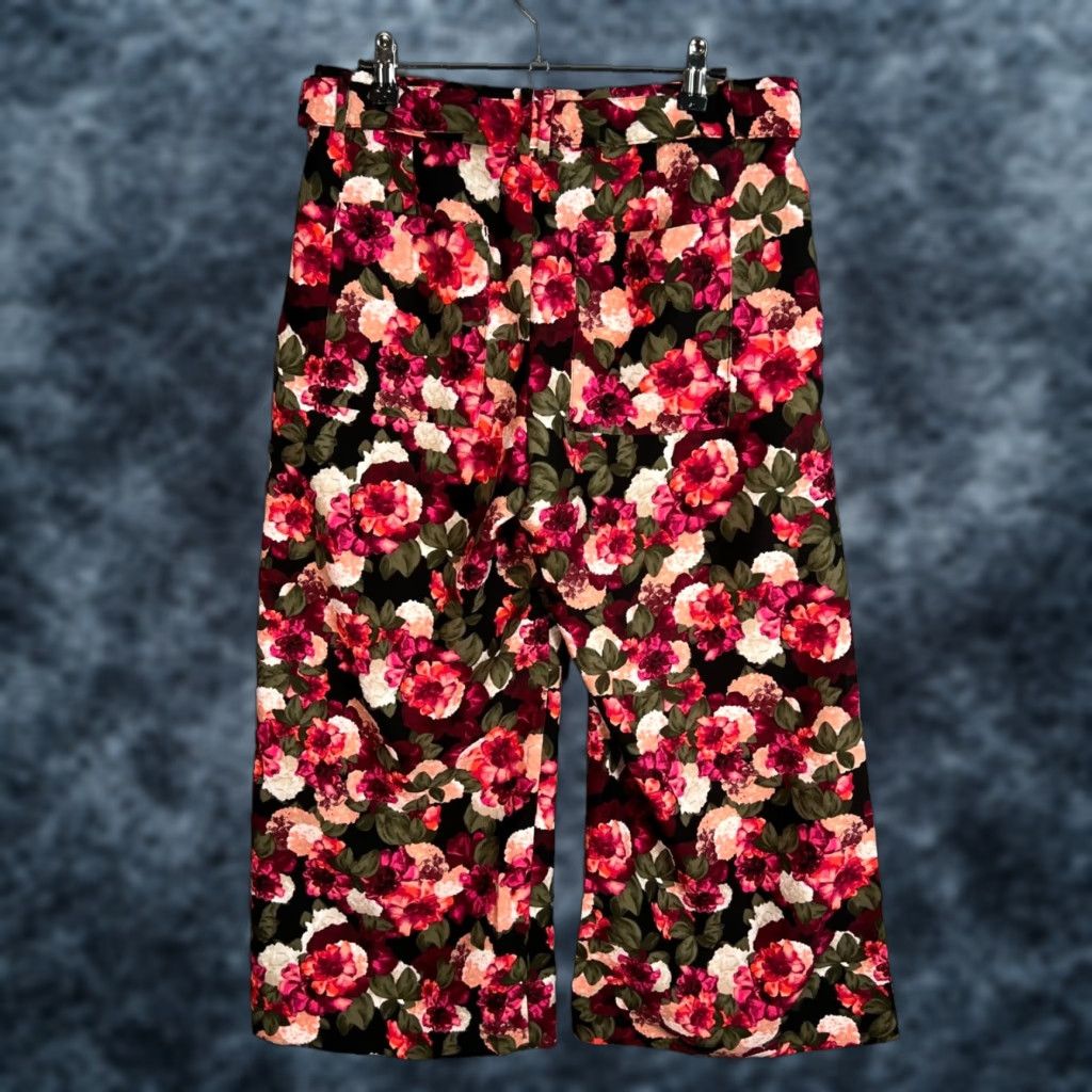 Banana Republic Banana Republic Womens Petite 4 Blake Crop Wide Leg Pants Floral Print Shirt? Size 27" / US 4 / IT 40 - 1 Thumbnail