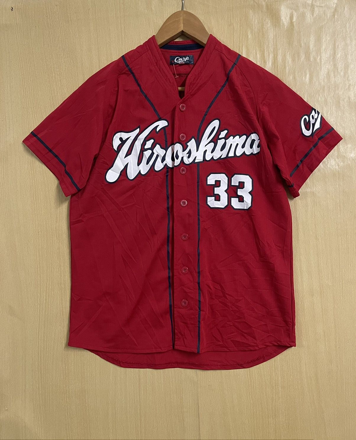 Japanese Brand × Vintage Vintage Baseball Jersey Hiroshima Carp M Streetwear Rare Size US M / EU 48-50 / 2 - 1 Thumbnail