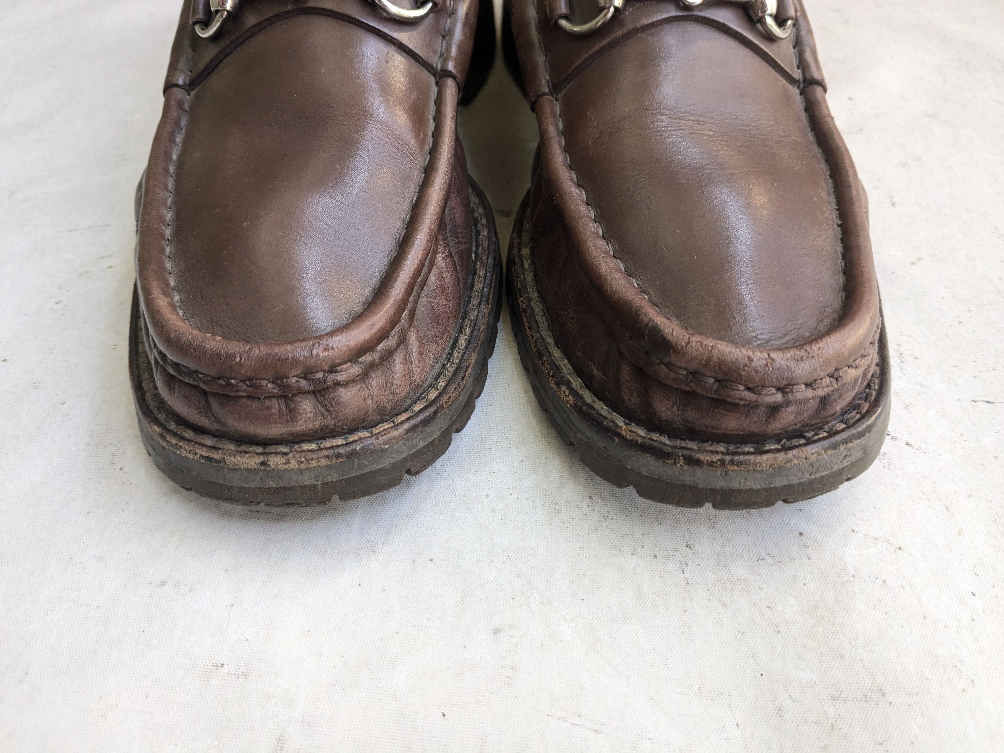 Gucci Gucci Horsebit Loafers Brown 10 D Leather Rubber Size US 10 / EU 43 - 4 Thumbnail