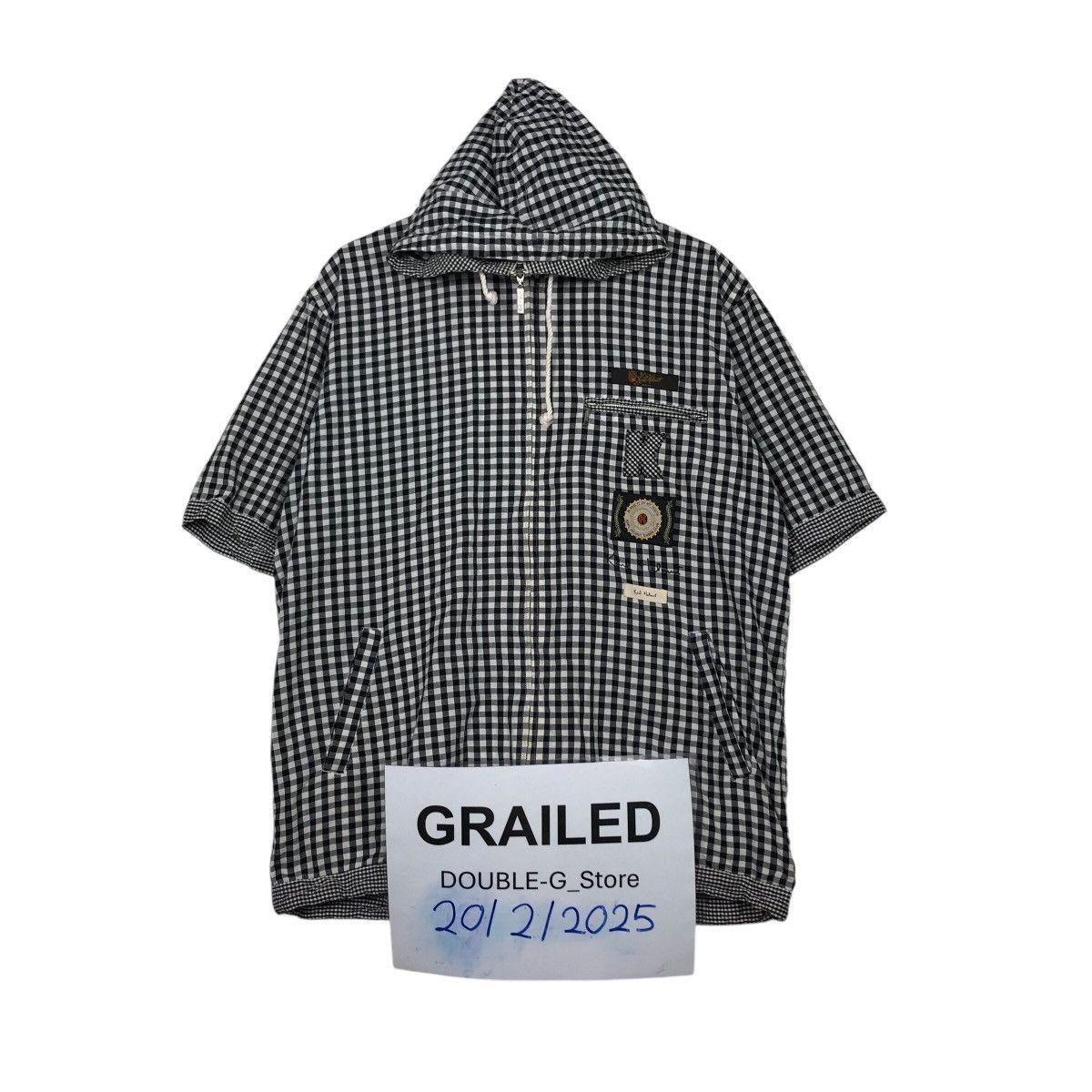 Japanese Brand 📌Vintage Karl Helmut Short Sleeve Hoodie Biker Jacket Size US L / EU 52-54 / 3 - 1 Thumbnail
