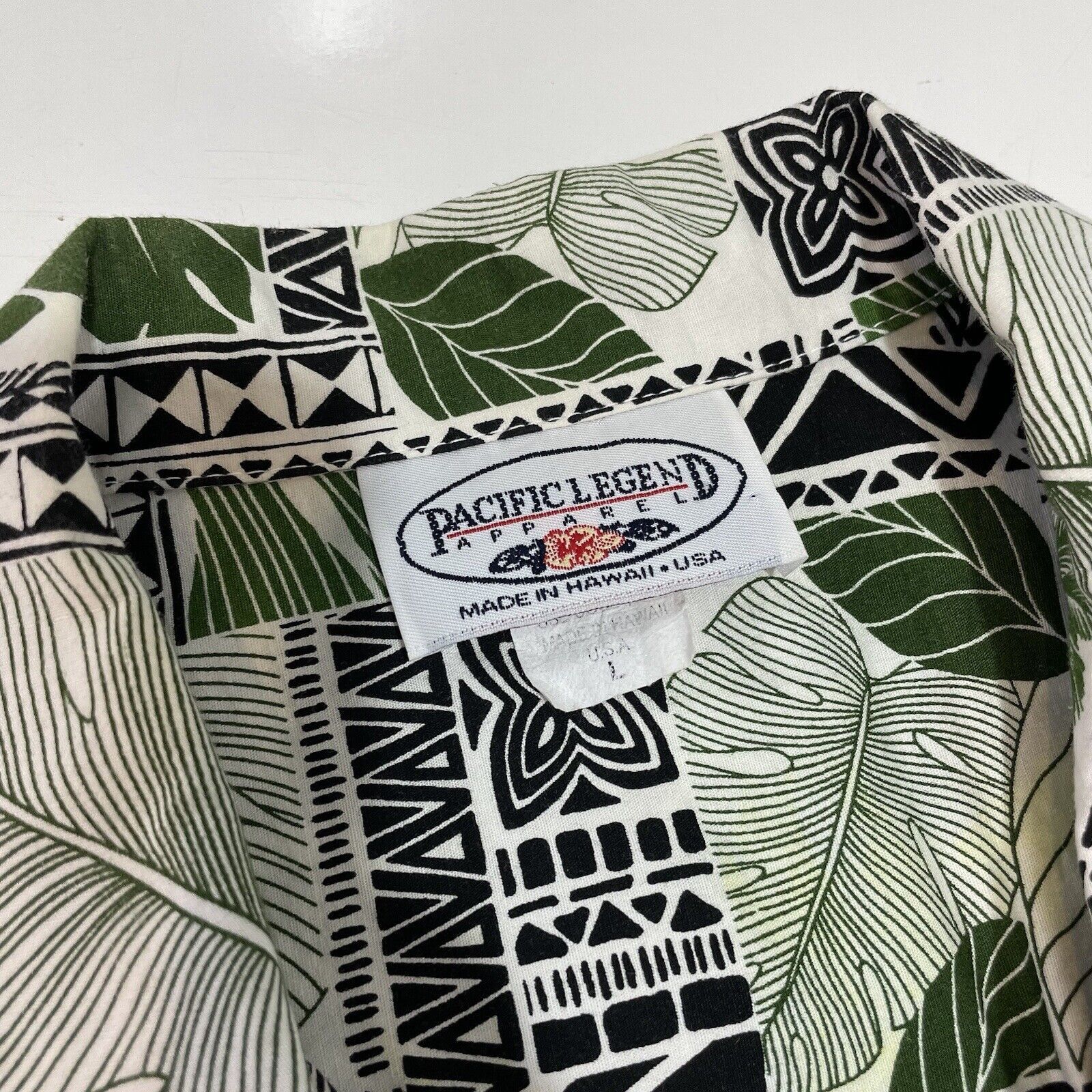 Other VTG Pacific Legend Men’s Hawaiian Shirt Green Tribal L Size US L / EU 52-54 / 3 - 3 Thumbnail