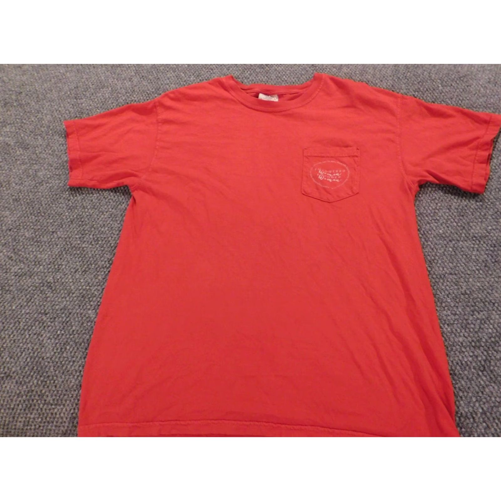 Comfort Colors Comfort Colors Shirt Mens Large Red Cotton Knit Short Sleeve Crew Neck Logo Classic Casual Men’s Shirt Size US L / EU 52-54 / 3 - 3 Thumbnail