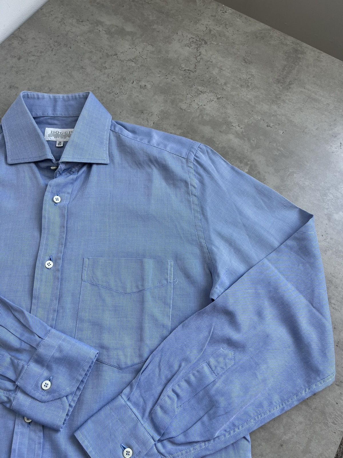 Boggi Boggi Milano Blue Shirt Size 39 Size US M / EU 48-50 / 2 - 5 Thumbnail