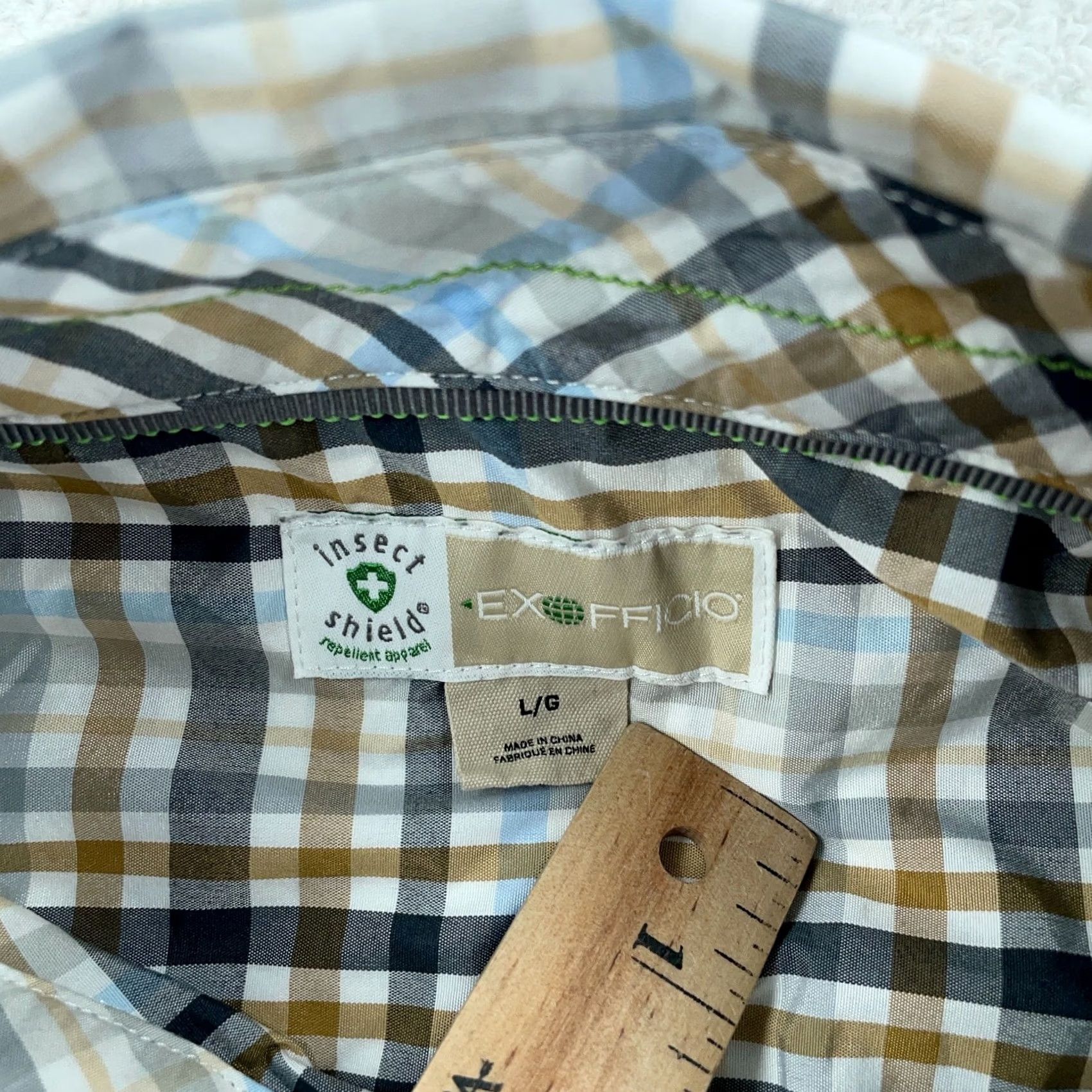 ExOfficio Ex Officio Shirt Mens L Multicolor Plaid Insect Shield Regular Fit Collared Button Up Size US L / EU 52-54 / 3 - 3 Thumbnail