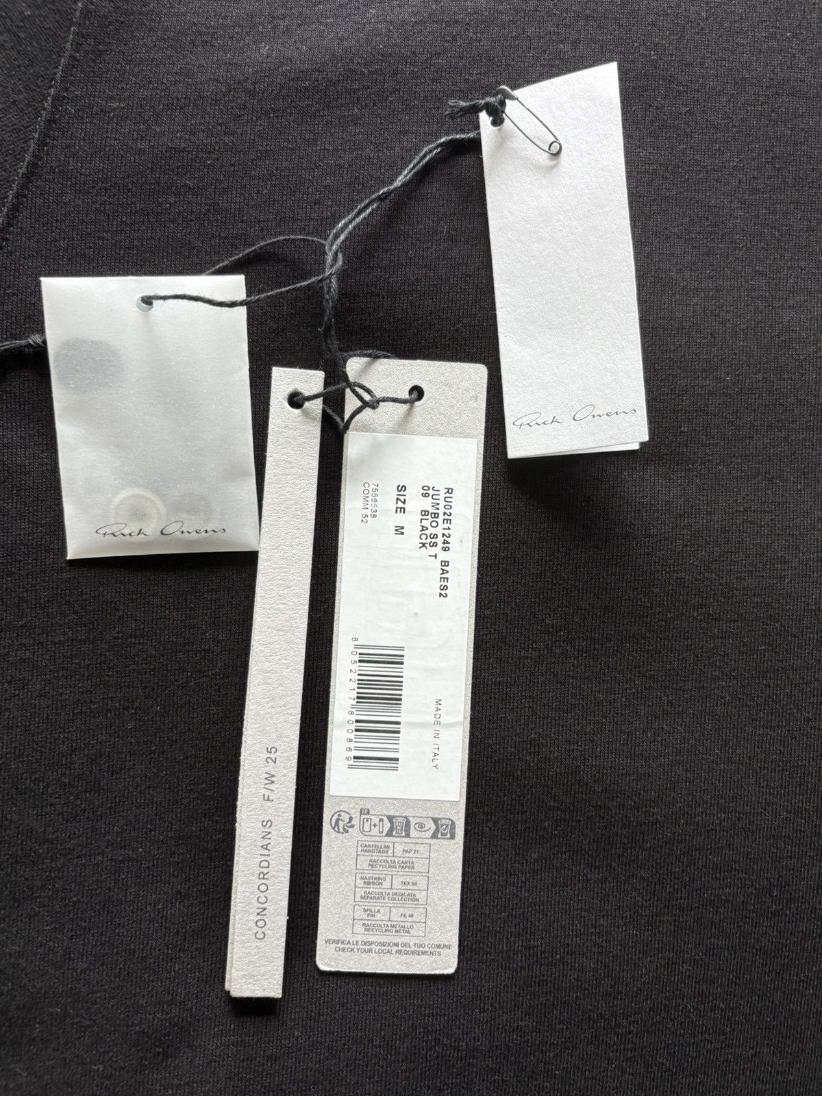 Rick Owens Jumbo Tshirt with Rivets Size US M / EU 48-50 / 2 - 4 Thumbnail