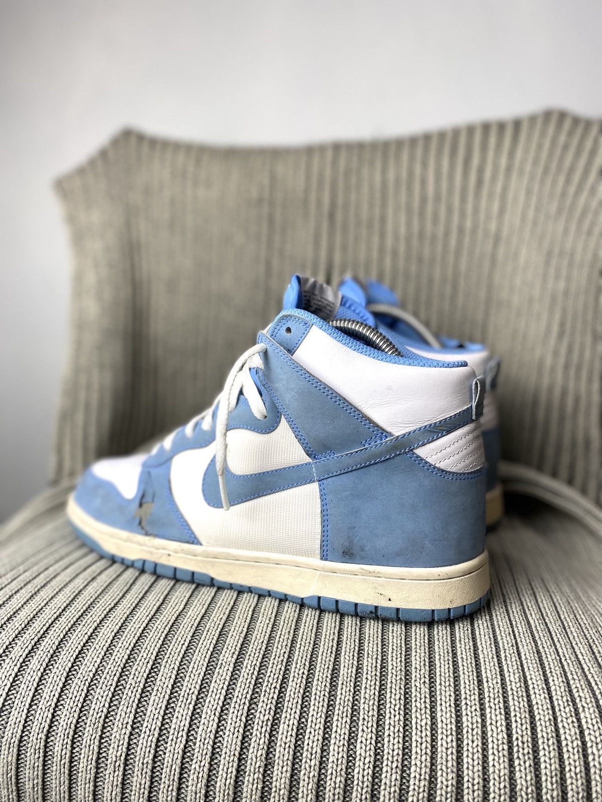 Nike × Vintage Rare! 2009 Vintage Nike Dunk High University Blue Sneakers Size US 8.5 / EU 41-42 - 10 Thumbnail