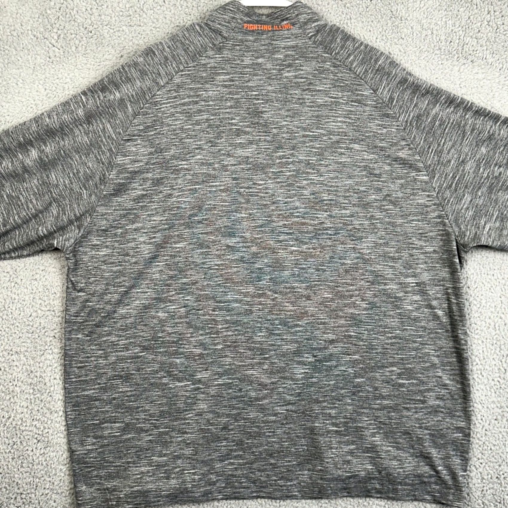Champion VINTAGE? Illinois Fighting Illini Sweatshirt Quarter Zip Mens 2XL Gray Stretch Champion Size US XXL / EU 58 / 5 - 3 Thumbnail