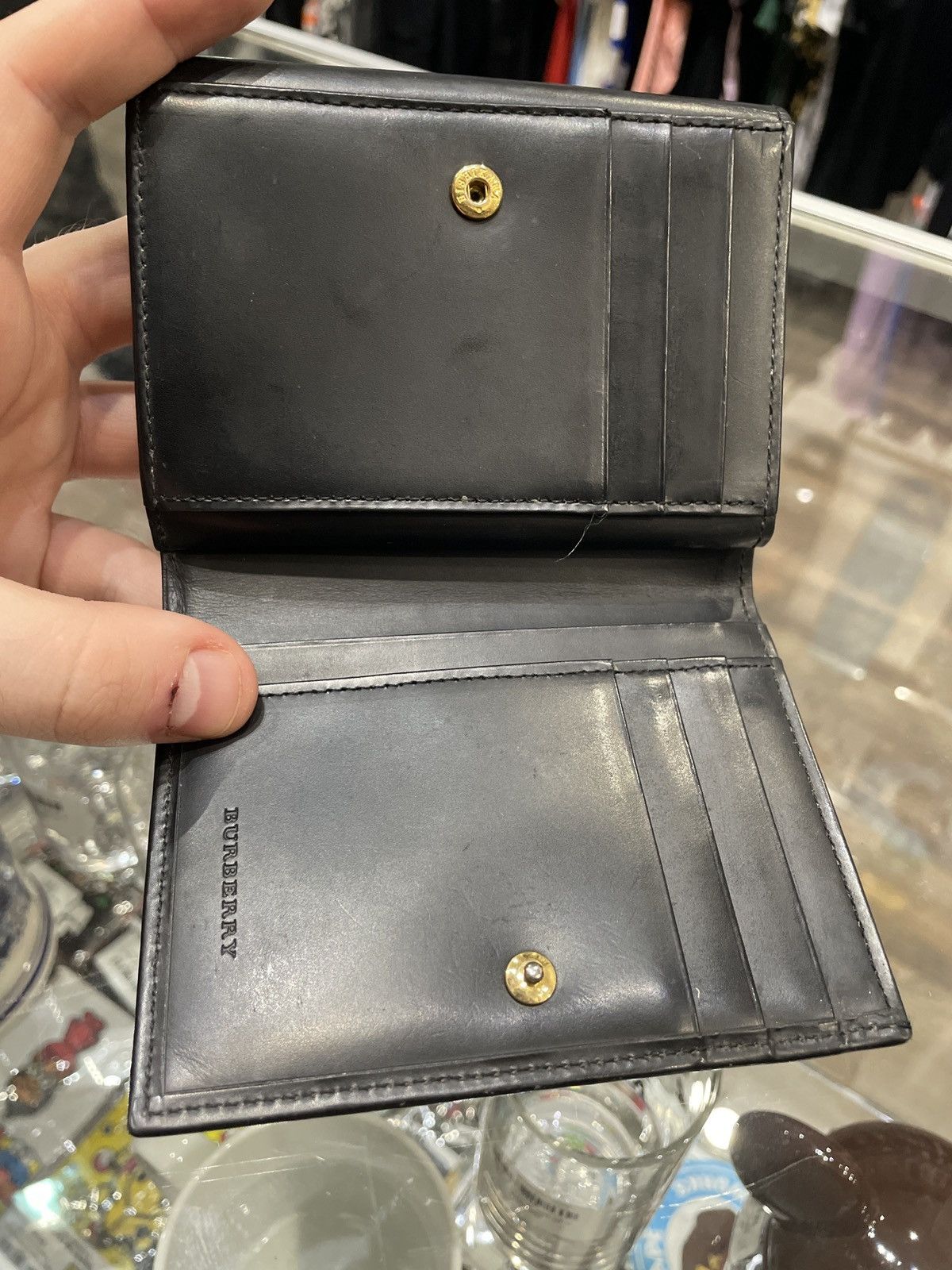 Burberry Burberry Lambskin Black Leather Wallet Size ONE SIZE - 3 Thumbnail