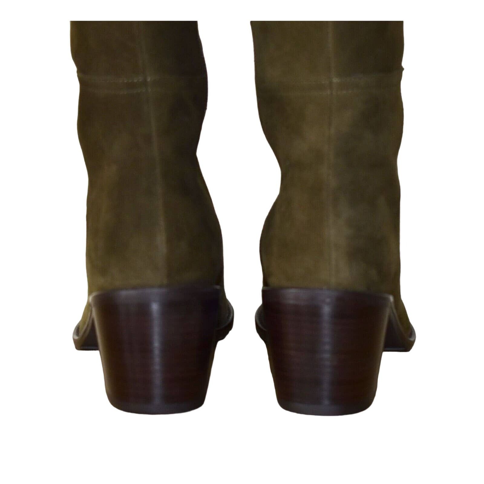 Stuart Weitzman NIB STUART WEITZMAN Hitest Olive Suede Over The Knee Boots 8 Size US 8 / IT 38 - 8 Thumbnail
