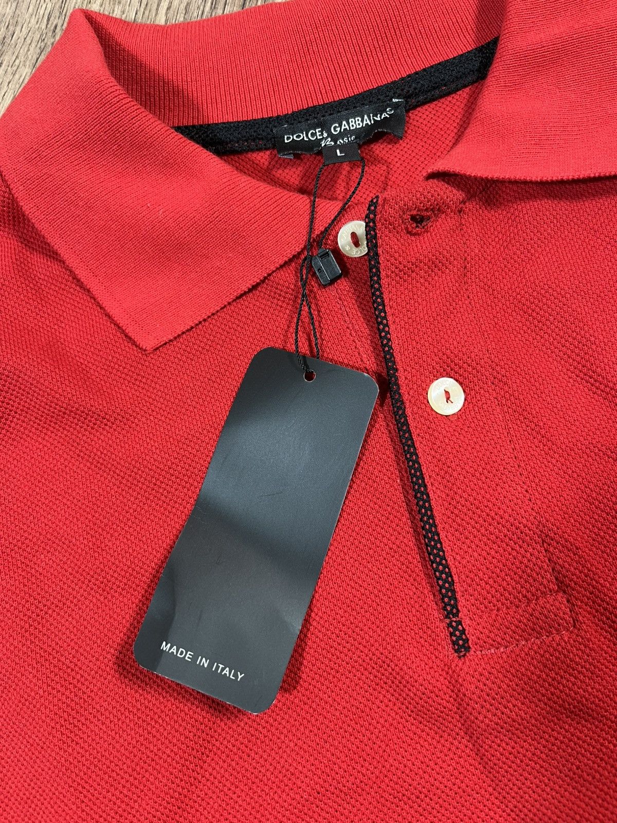 Dolce & Gabbana Dolce & Gabbana Red Polo Long Sleeve Size US L / EU 52-54 / 3 - 9 Thumbnail
