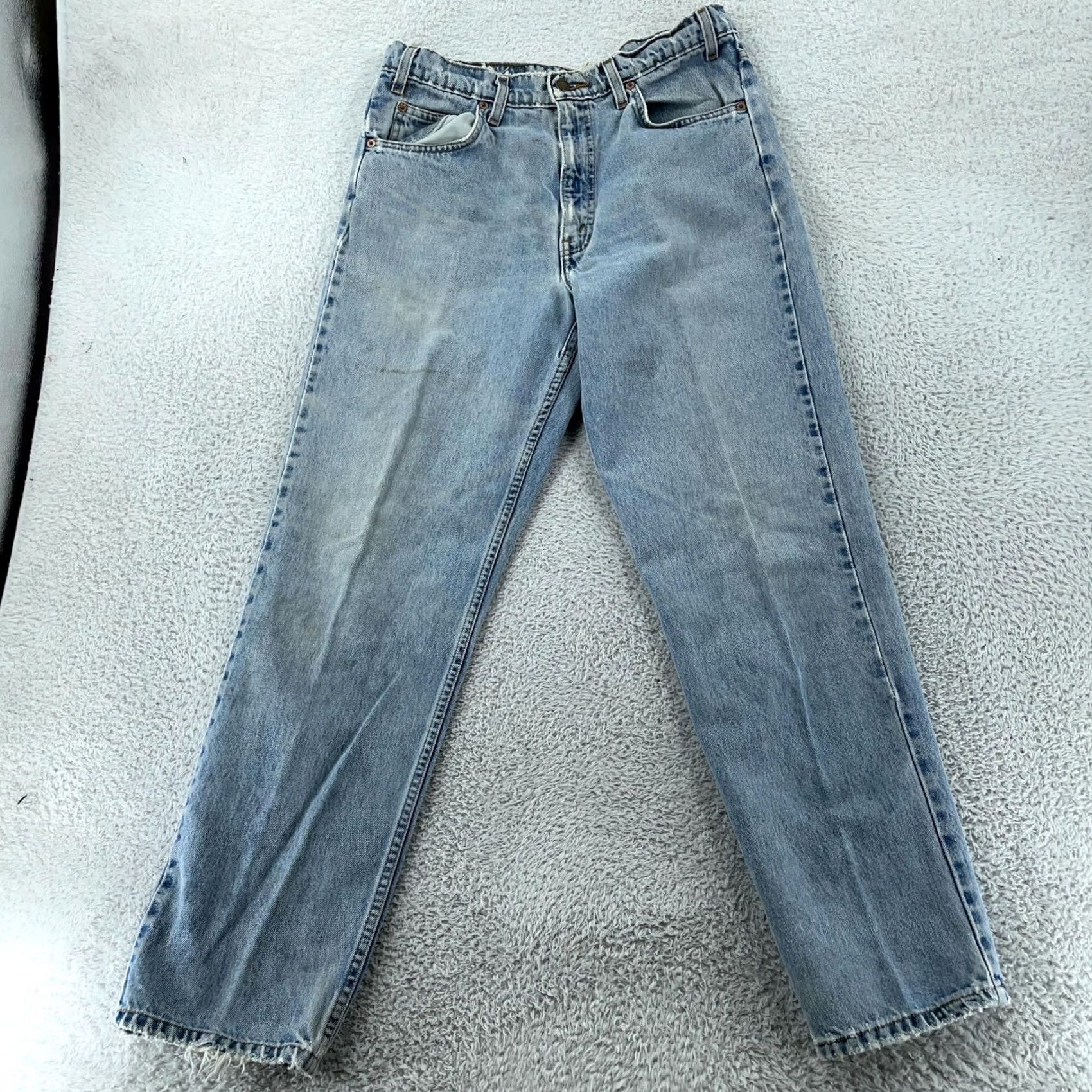 Levi's VINTAGE Levi's 550 Jeans 34x32 Relaxed Fit Light Wash Denim Orange Tab Men 34 Inseam 32 Size US 34 / EU 50 - 5 Thumbnail