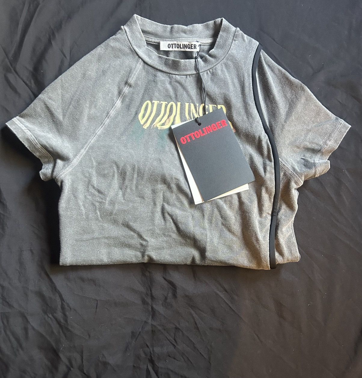 Ottolinger OTTOLINGER Deconstructed Fitted T-shirt In Grey NWT Size M / US 6-8 / IT 42-44 - 2 Thumbnail