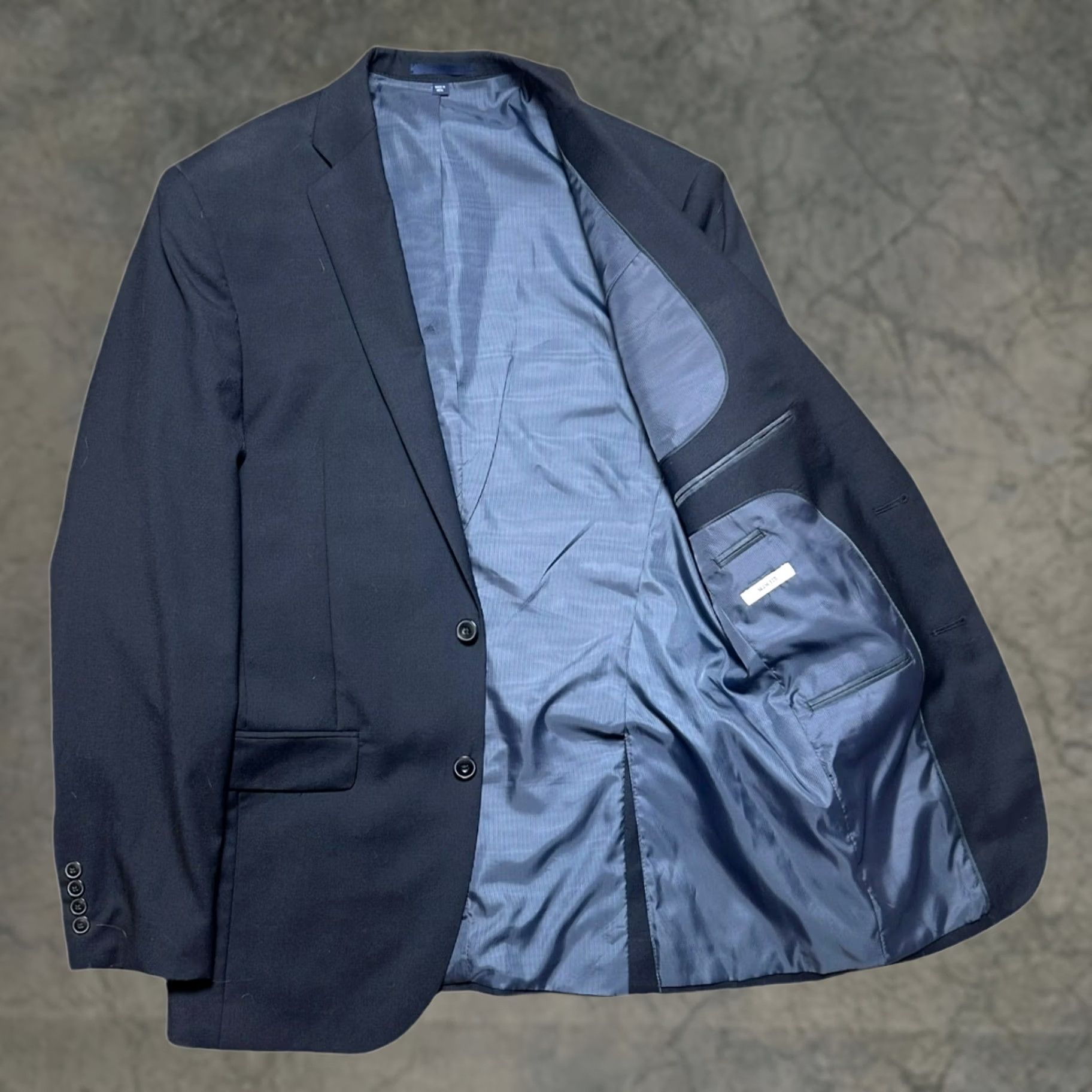 Jos. A. Bank Jos. A. Bank Blazer Mens 40 in Navy Blue 1905 Slim Two-Button Notch Lapel Wool Long Single-Breasted Jacket L Big & Tall Size 42R - 1 Thumbnail