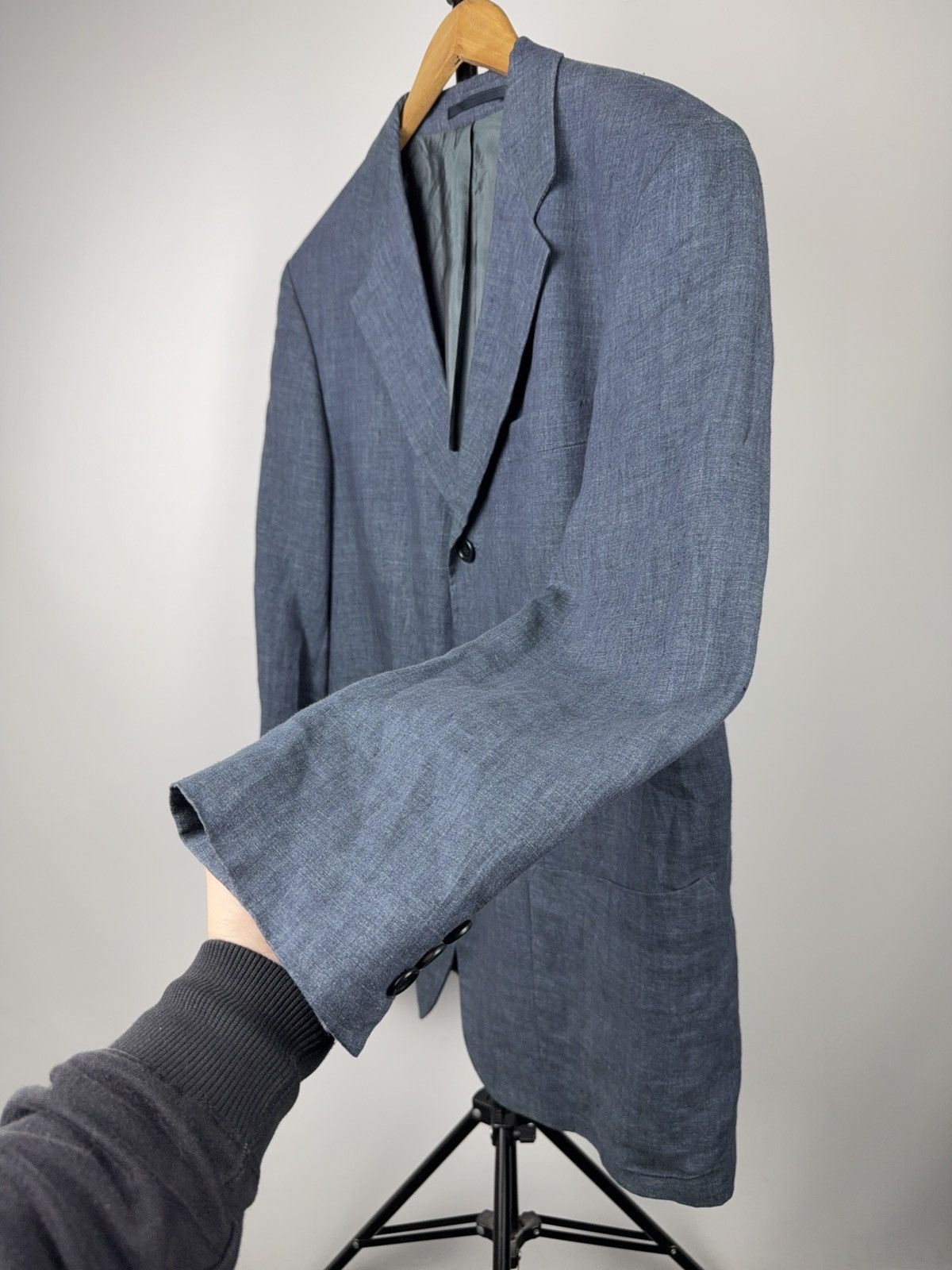 Hugo Boss Luxury Boss Hugo Boss Linen Blazer Maputo Blue 3 Button EU50 Size 40R - 8 Thumbnail