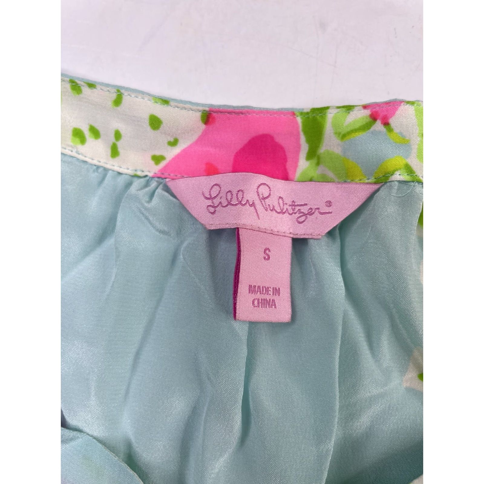 Lilly Pulitzer LILLY PULITZER Stacey Womens Small Pink Lemonade 100% Silk Sleeveless Top V-Neck Short Sleeve Floral Multicolor Stacey Womens S Silk Top Size S / US 4 / IT 40 - 3 Thumbnail