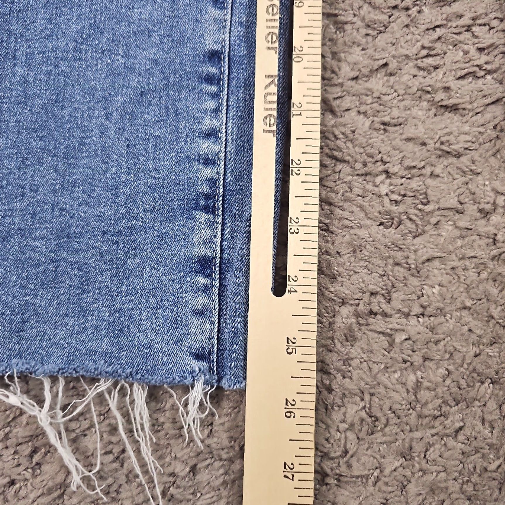 Vintage AG Adriano Goldschmied Jeans Womens 23 Crop High Straight Light Mari 23x26 Blue Cotton Spandex Denim Mexico Jeans " Size 40" / US 18 - 6 Thumbnail