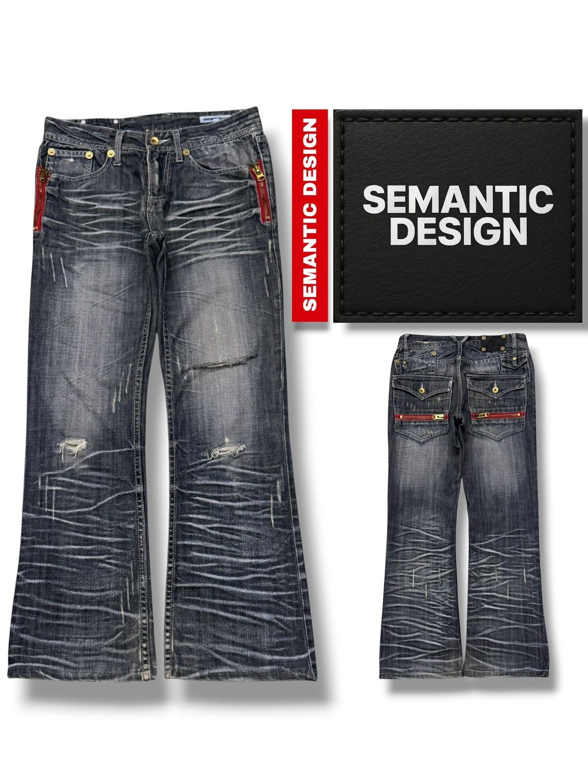 semanticdesign Vintage Semantic Design Japan Denim Jeans | Slim Bootcut W29 Size US 29 - 1 Thumbnail