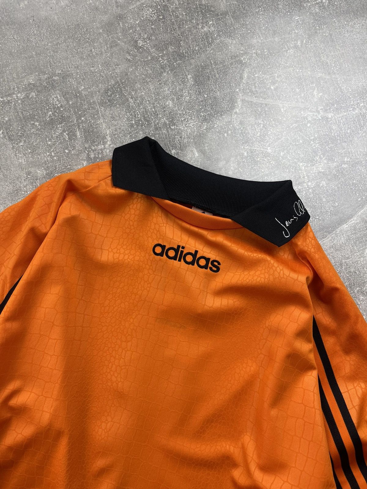 Adidas × Vintage Vintage Adidas Jens Lehmann Goalkeeper Jersey 1 Orange Black Size US L / EU 52-54 / 3 - 5 Thumbnail