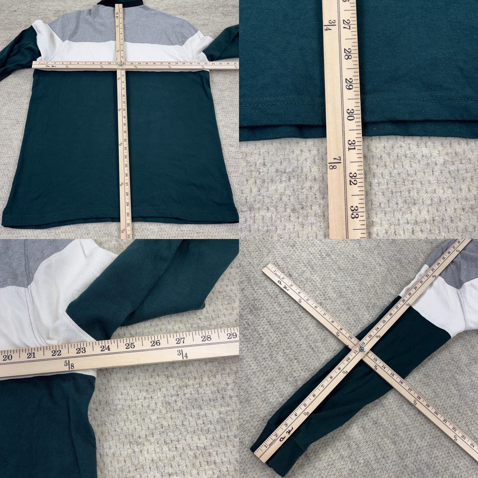 Chaps Chaps Shirt Men L Green Gray Colorblock Long Sleeve Polo Rugby 90s Retro Mens Size US L / EU 52-54 / 3 - 8 Thumbnail