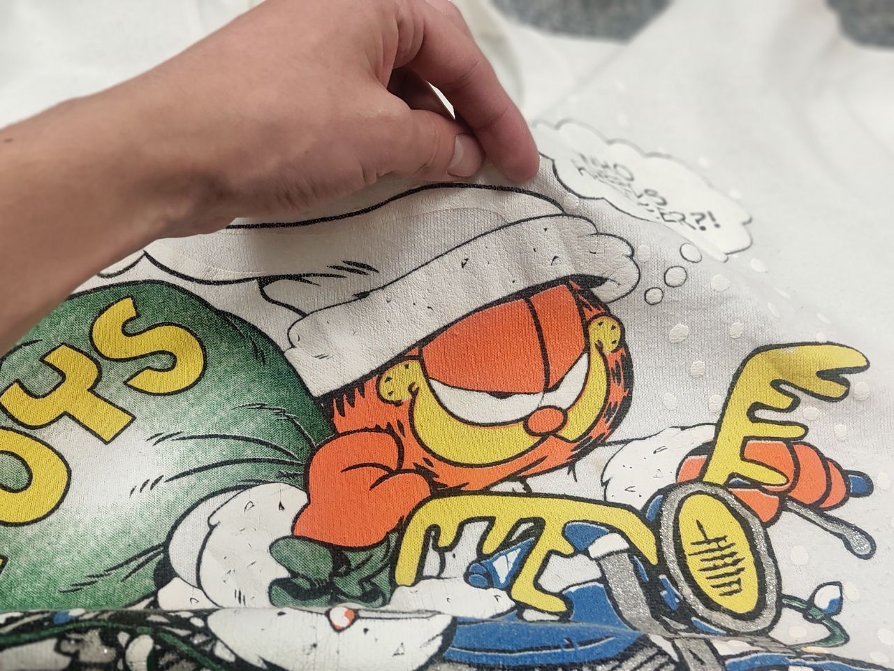 Tultex Rare Vintage 1978's Garfield Printed Logo Freeze Sweatshirt Size US L / EU 52-54 / 3 - 18 Thumbnail